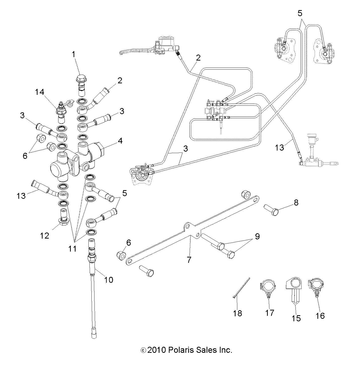 BRAKES, VALVE SYSTEM and LINES - A12NA32FA (49ATVBRAKELINE11BOSSI)