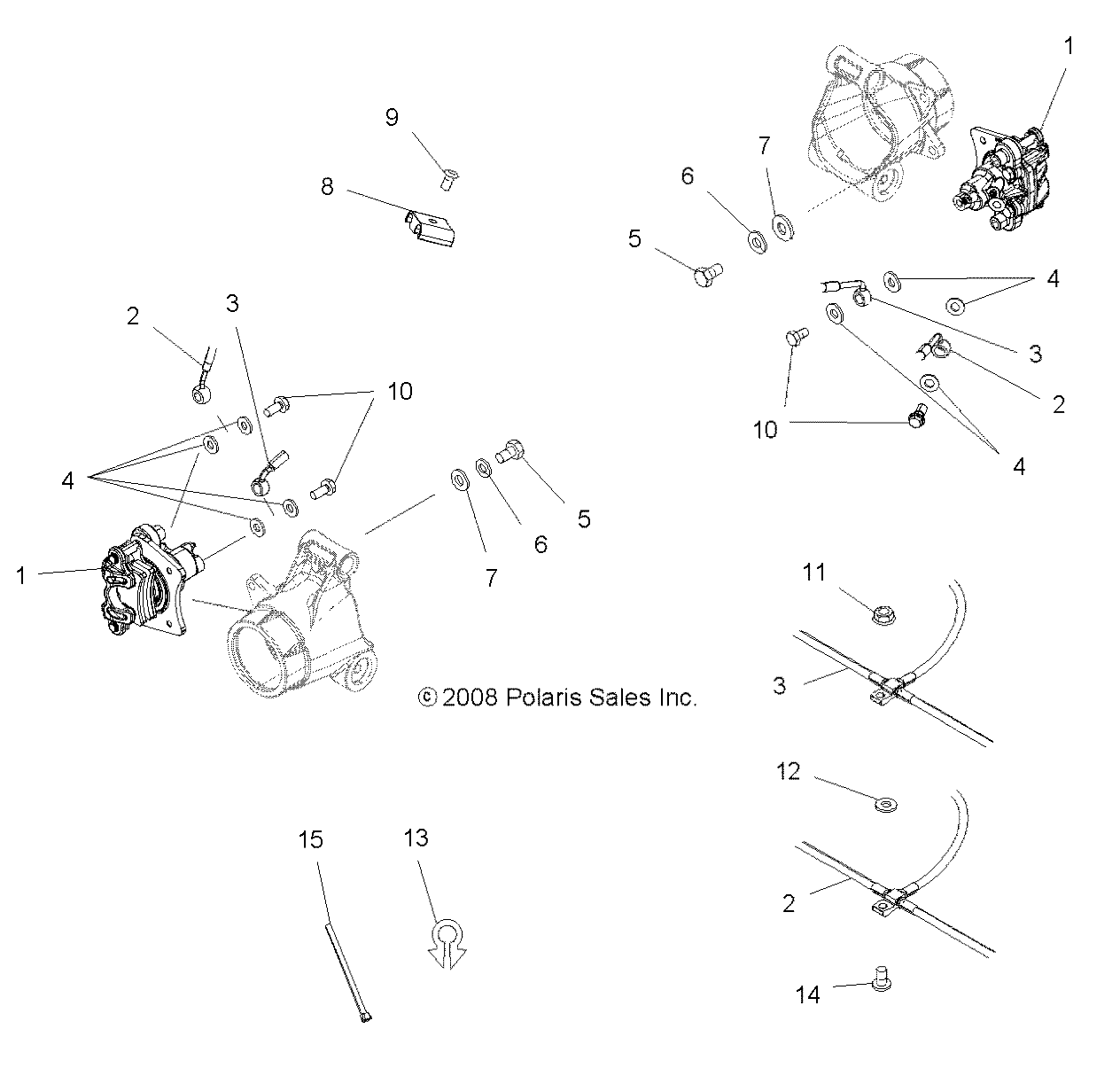 BRAKES, REAR BRAKE LINES - A09MN50ET (49ATVBRAKELINERR09SP500TR)