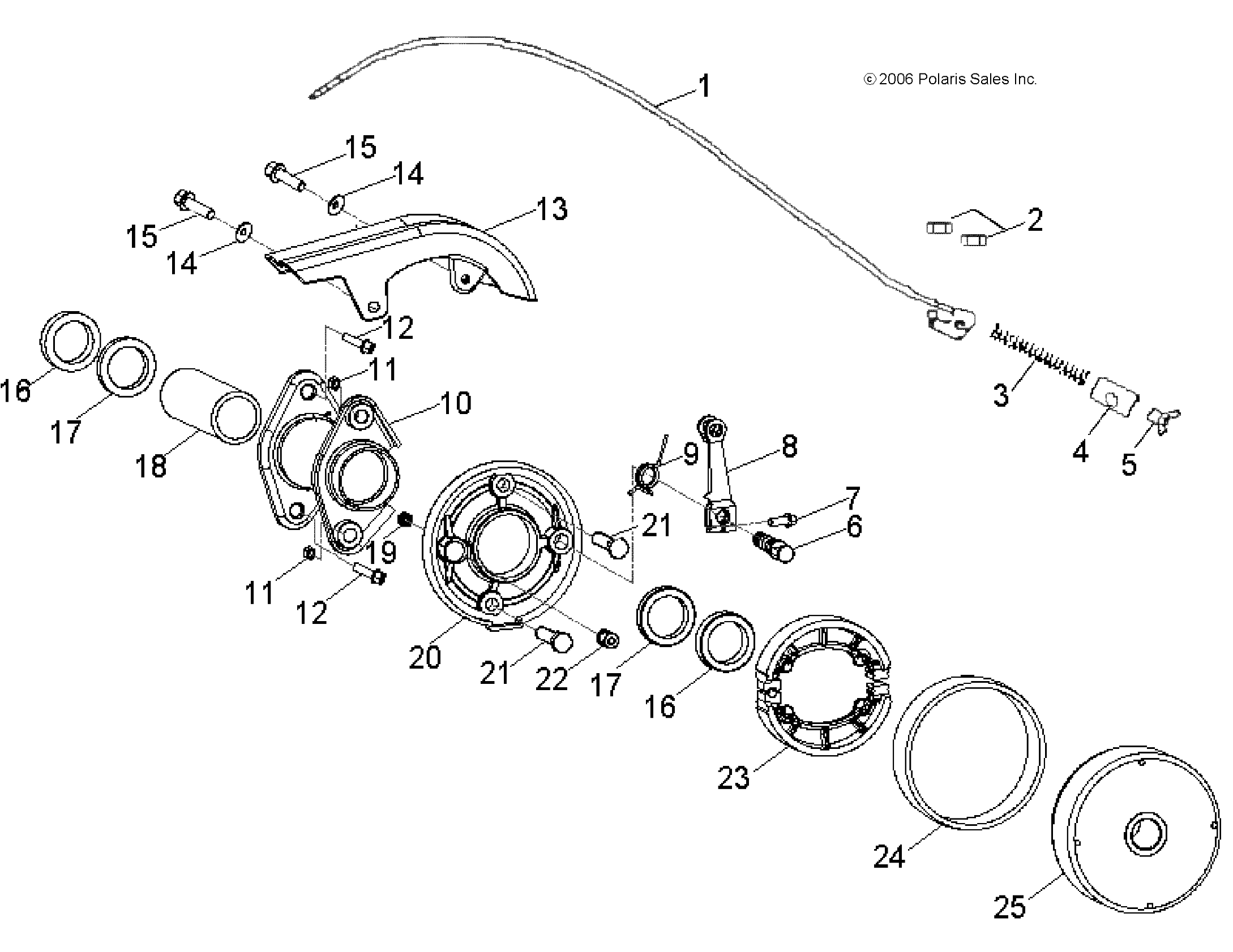 BRAKE, REAR - A07FA09AA/AB (49ATVBRAKERR07OTLW90)