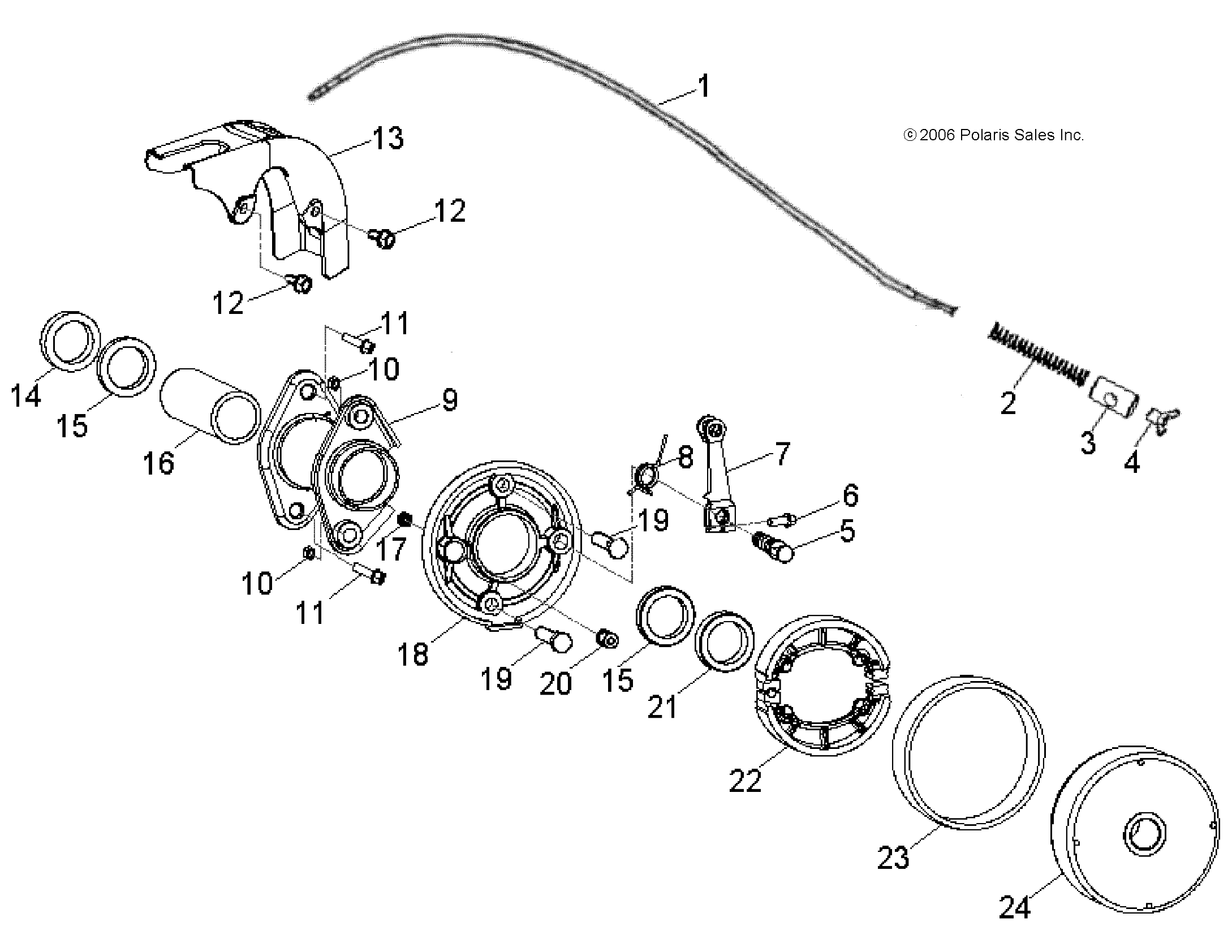 BRAKE, REAR - A07KA05CA/CB/CD (49ATVBRAKERR07PRED50)