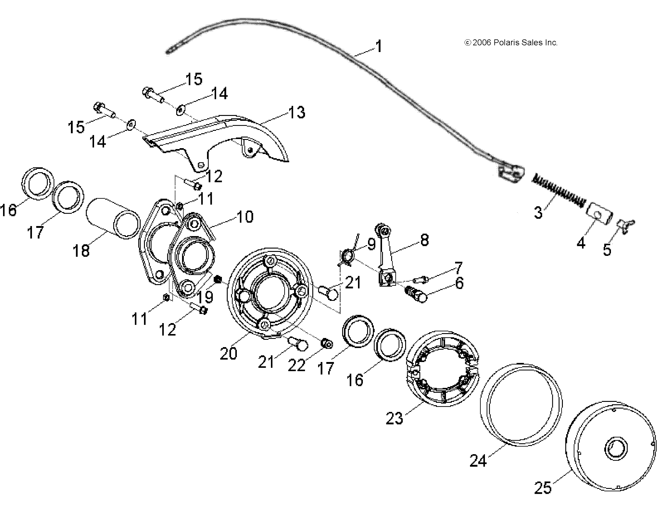 BRAKES, REAR - A23YAF11B5 (49ATVBRAKERR08OUT90)