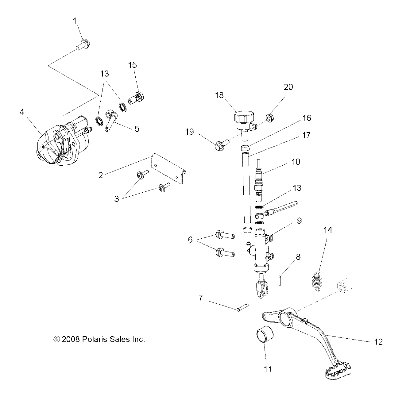 BRAKES, REAR BRAKE - A09GJ45AA (49ATVBRAKERR09OUT450)