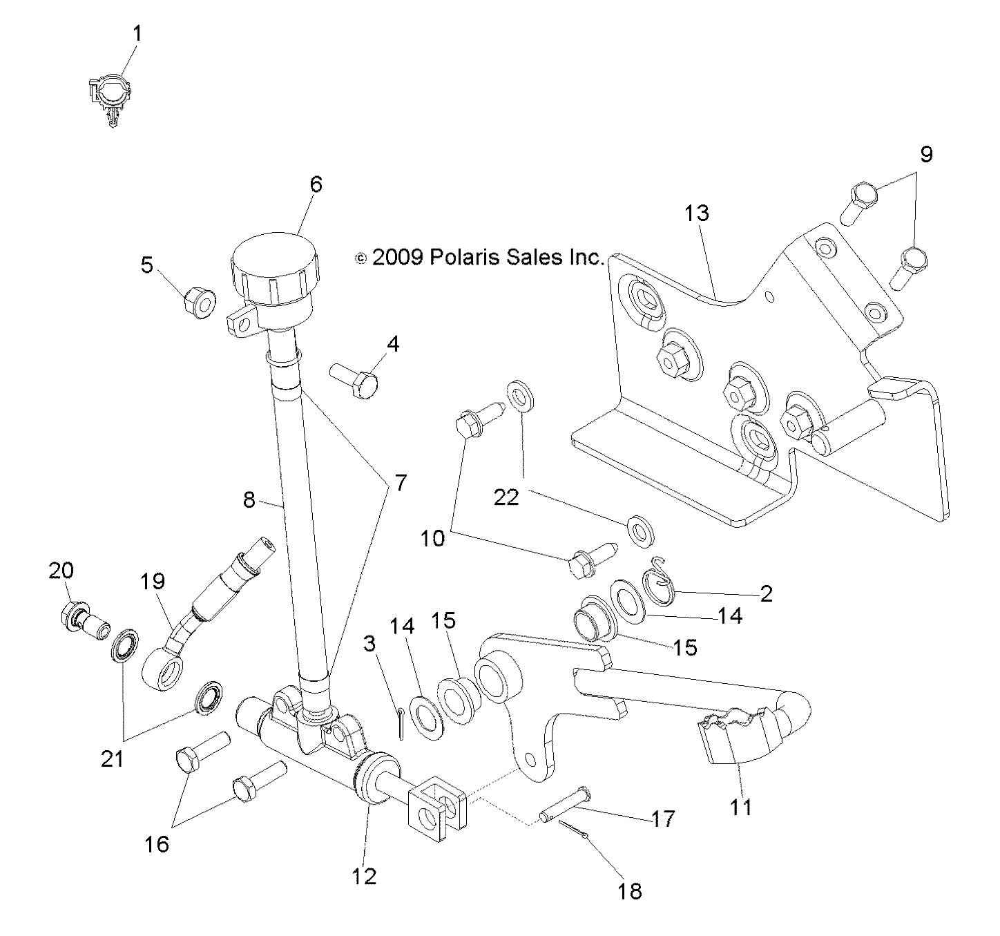 BRAKES, BRAKE PEDAL and REAR MASTER CYLINDER - A13EA32FA (49ATVBRAKERR10BOSSI)