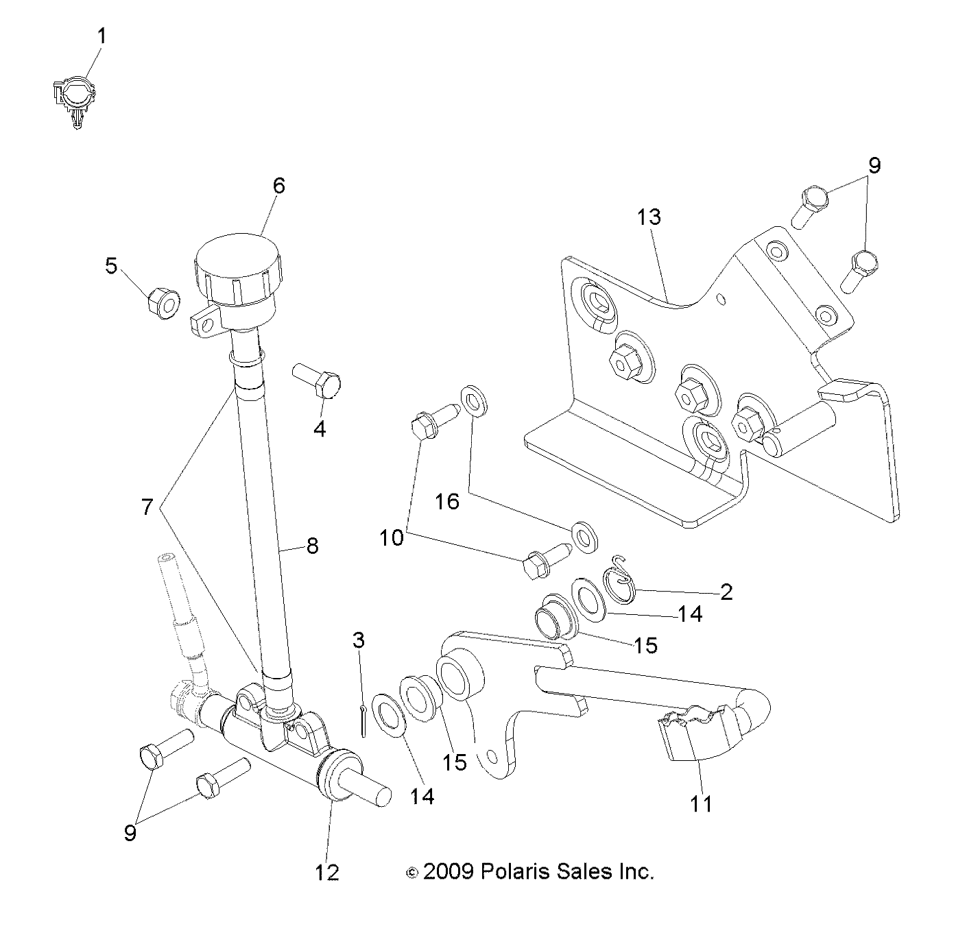 BRAKES, BRAKE PEDAL and REAR MASTER CYLINDER - A13NA32AA (49ATVBRAKERR10TBLZR)