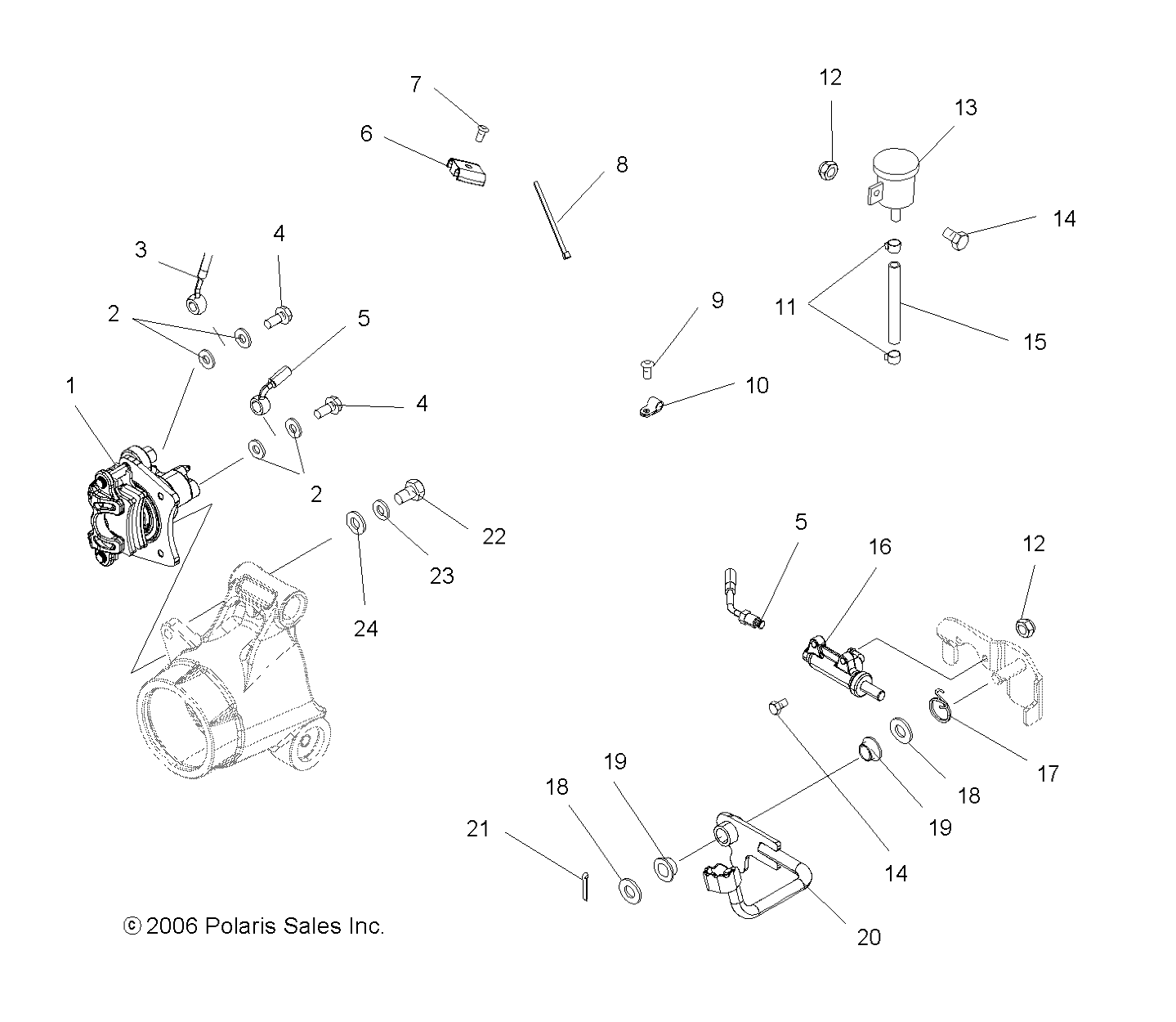 BRAKE, FOOT - A07MH50AB/AL/AQ/AX/AY/AZ/MN50AF/AN/AT/AY (49ATVBRAKERR500EFI)