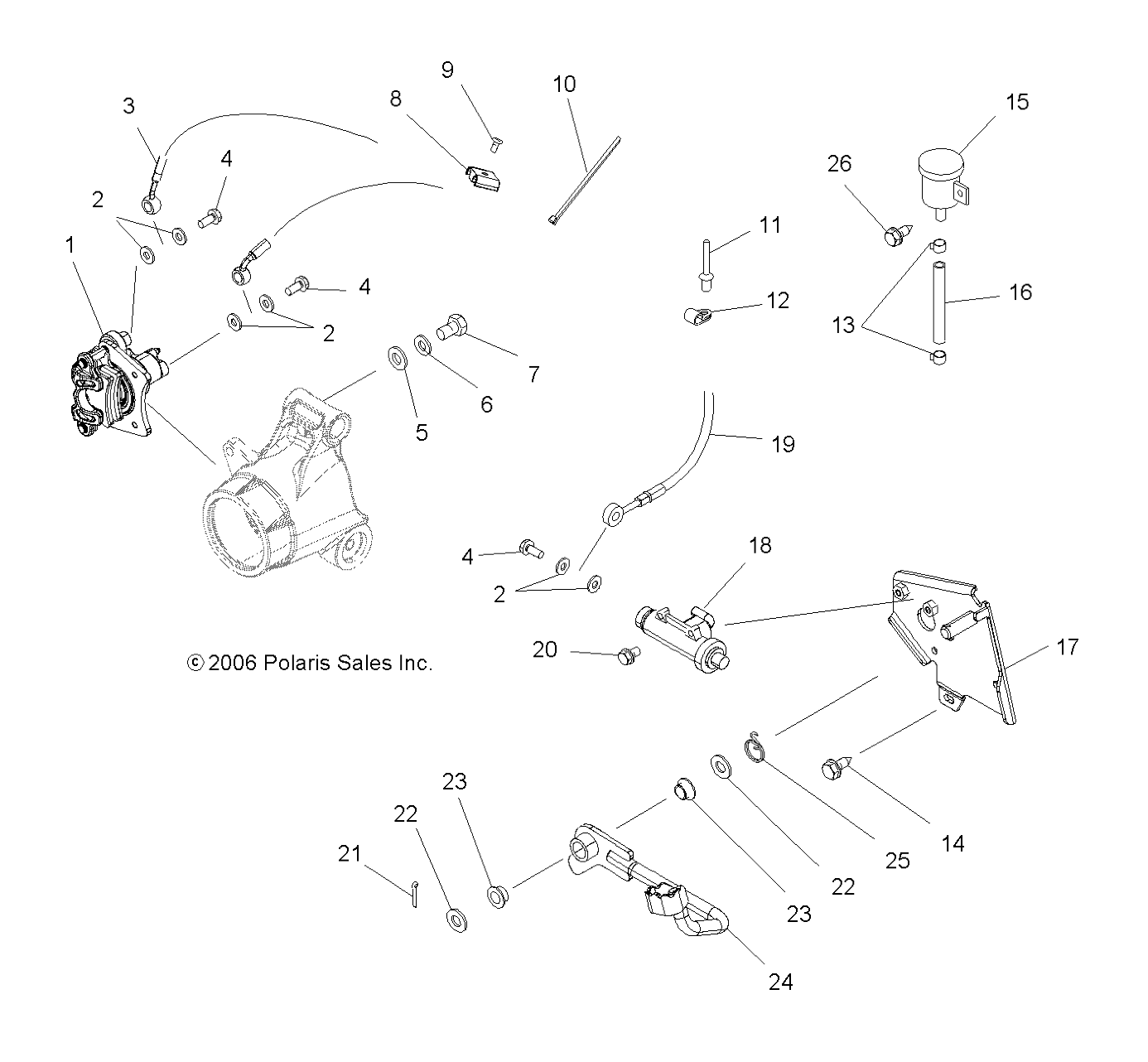 BRAKE, FOOT - A07MH68AX/AY/AZ (49ATVBRAKERR800EFI)