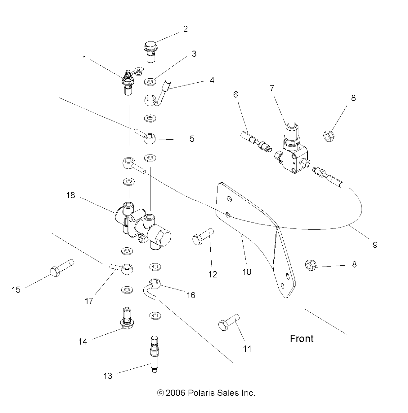 BRAKES, VALVE SYSTEM - A11DH50FX (49ATVBRAKEVALVEX2QUAD)