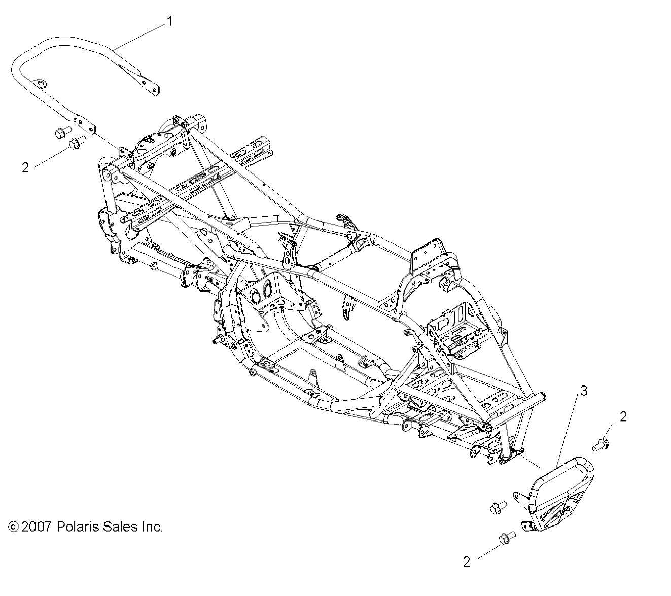 CHASSIS, BUMPER and GRAB BAR - A08GP52AA (49ATVBUMPER08OUT525)