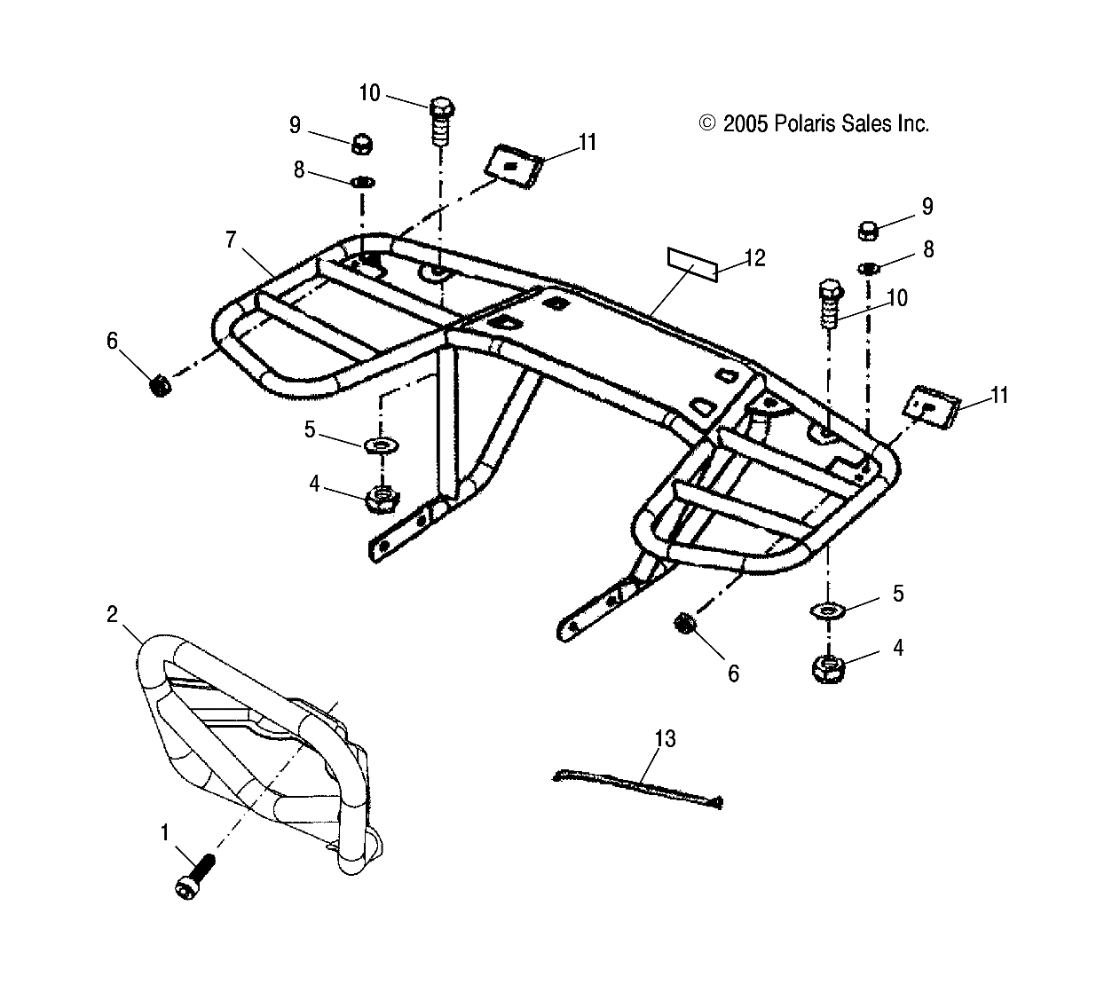 CHASSIS, BUMPER and RACK - A10PB20EB (49ATVBUMPER08PHXQD)