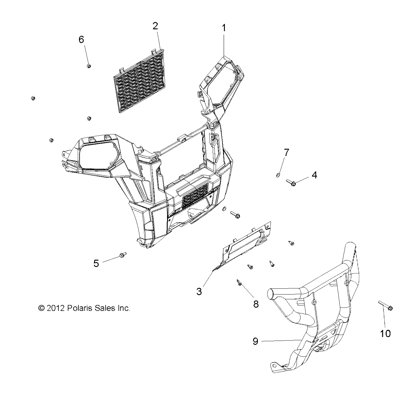 BODY, FRONT BUMPER - A13GH8EFK (49ATVBUMPER13850SCRAM)