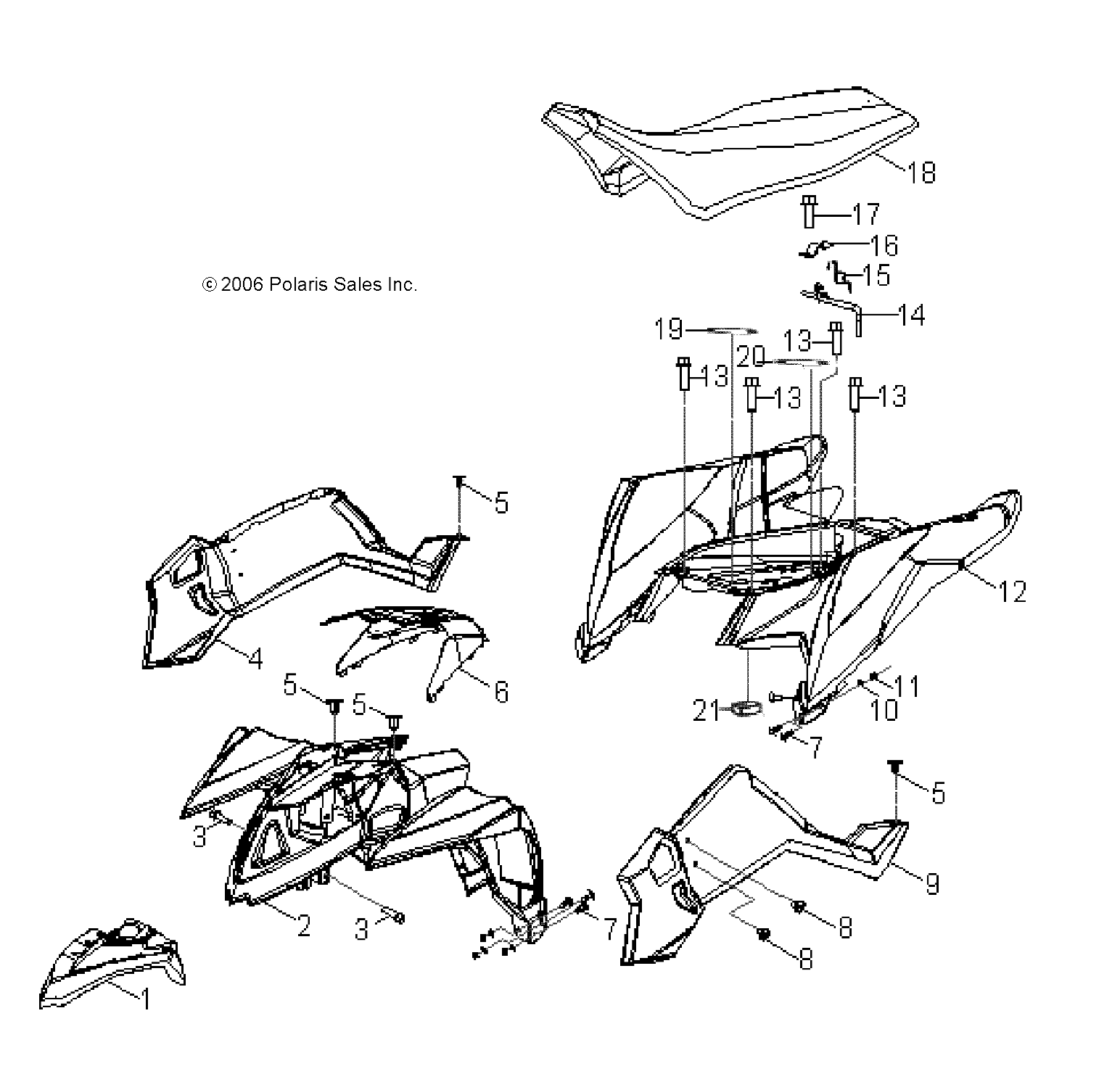 BODY, CAB and SEAT - A25YKA11N1/N5 (49ATVCAB07OTLW90)