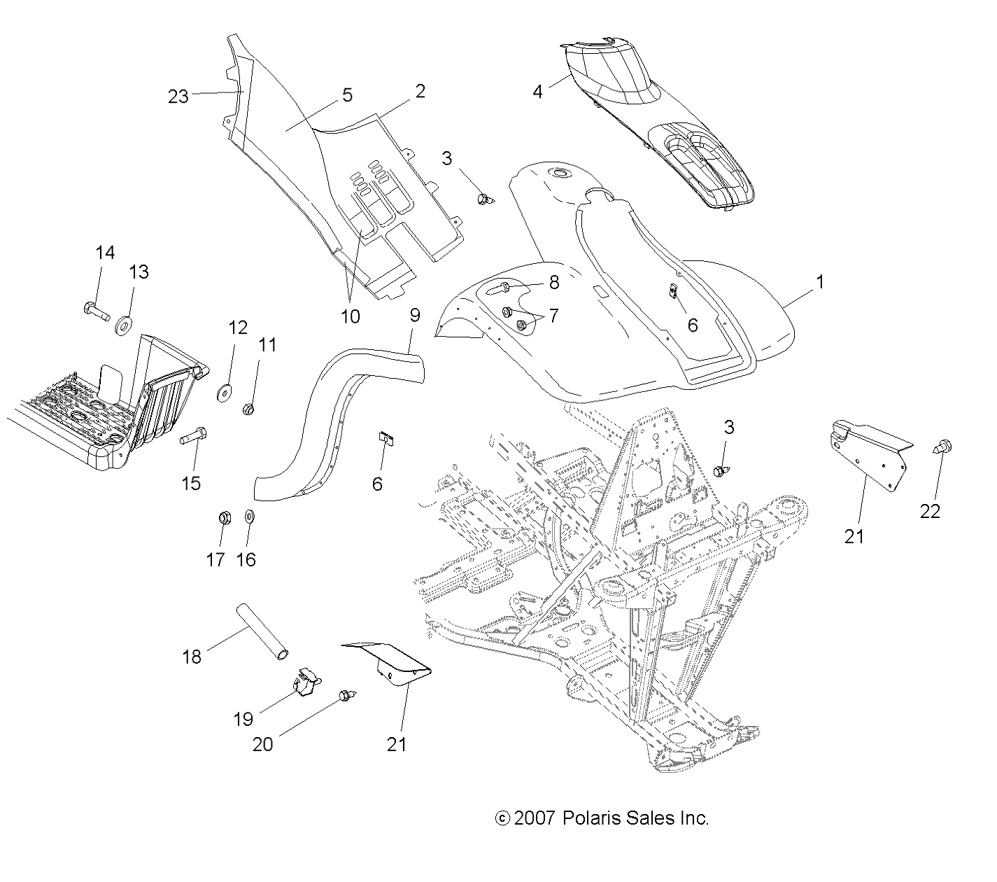 BODY, FRONT CAB - A08CL50AA (49ATVCAB086X6)