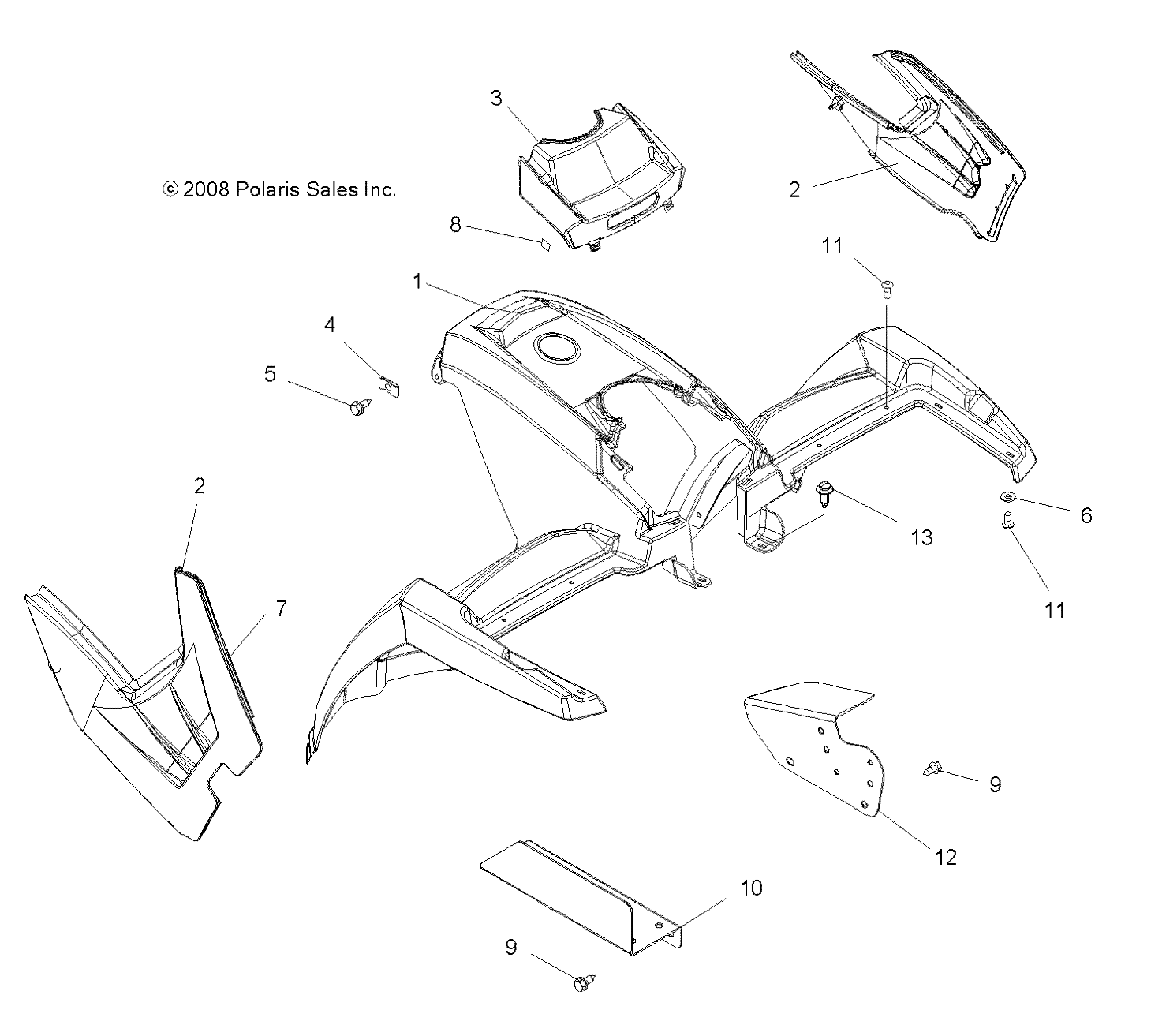 BODY, FRONT CAB - A09CL76AA (49ATVCAB096X6)