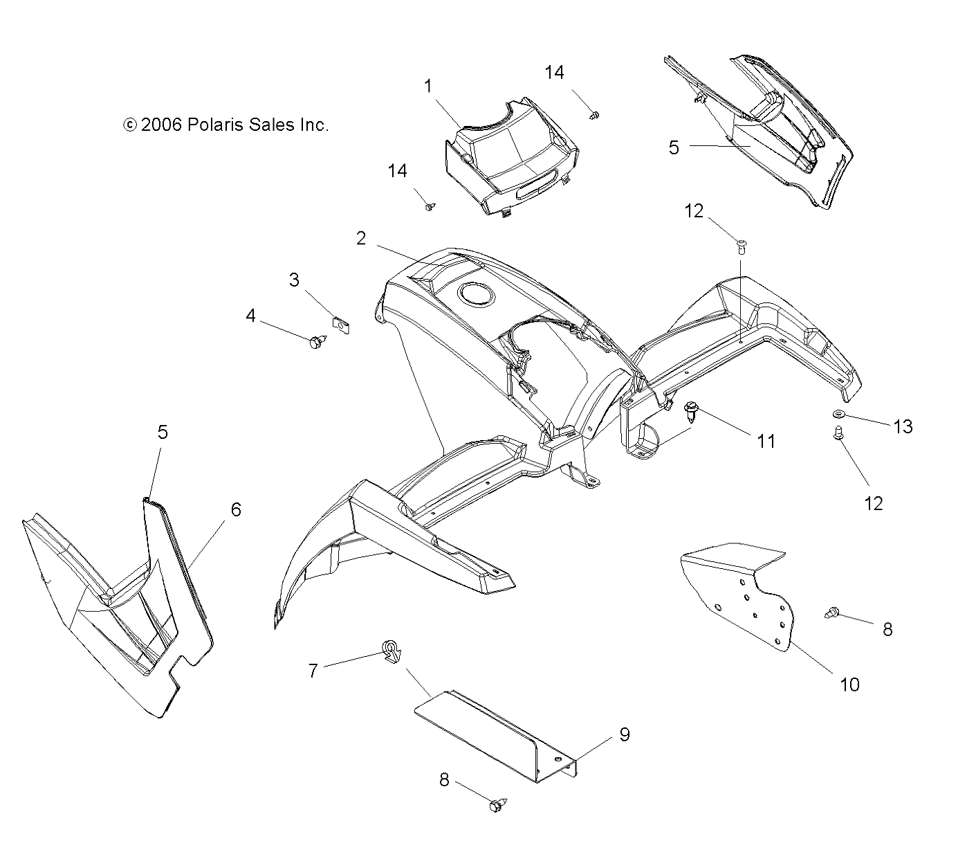 CAB, FRONT - A07MH50AB/AL/AQ/AX/AY/AZ/MN50AF/AN/AT/AY (49ATVCAB500EFI)