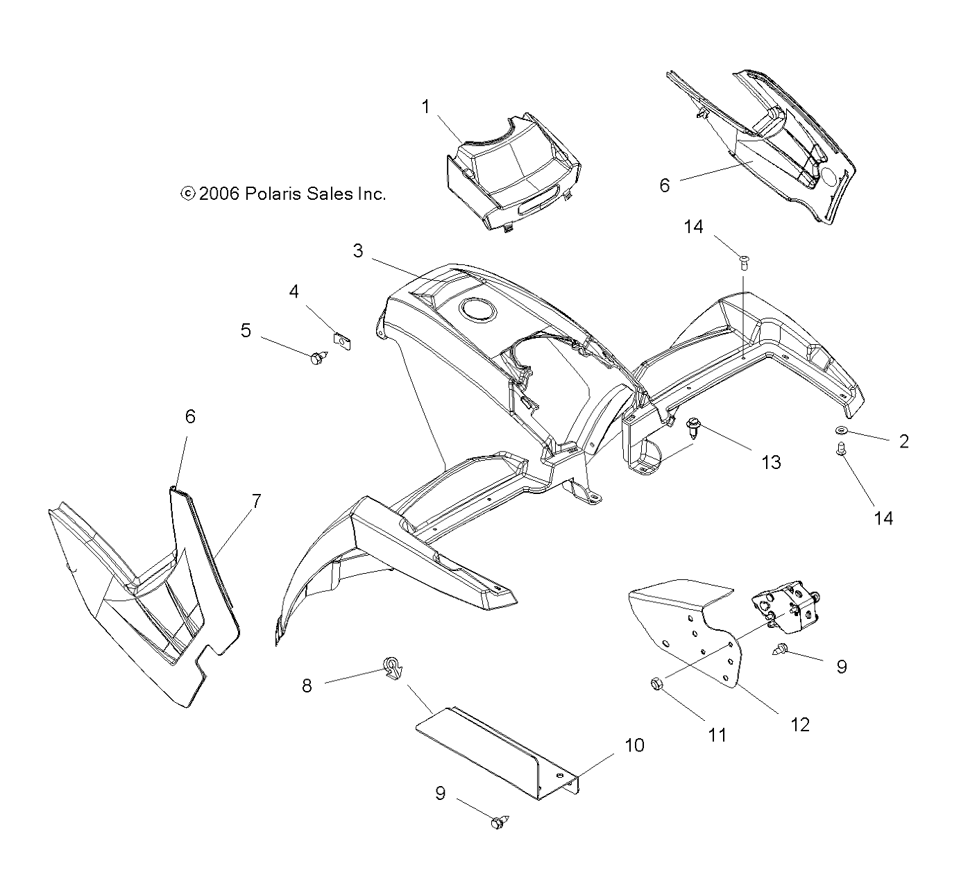 CAB, FRONT - A07MH46AA/AZ (49ATVCABSP450)