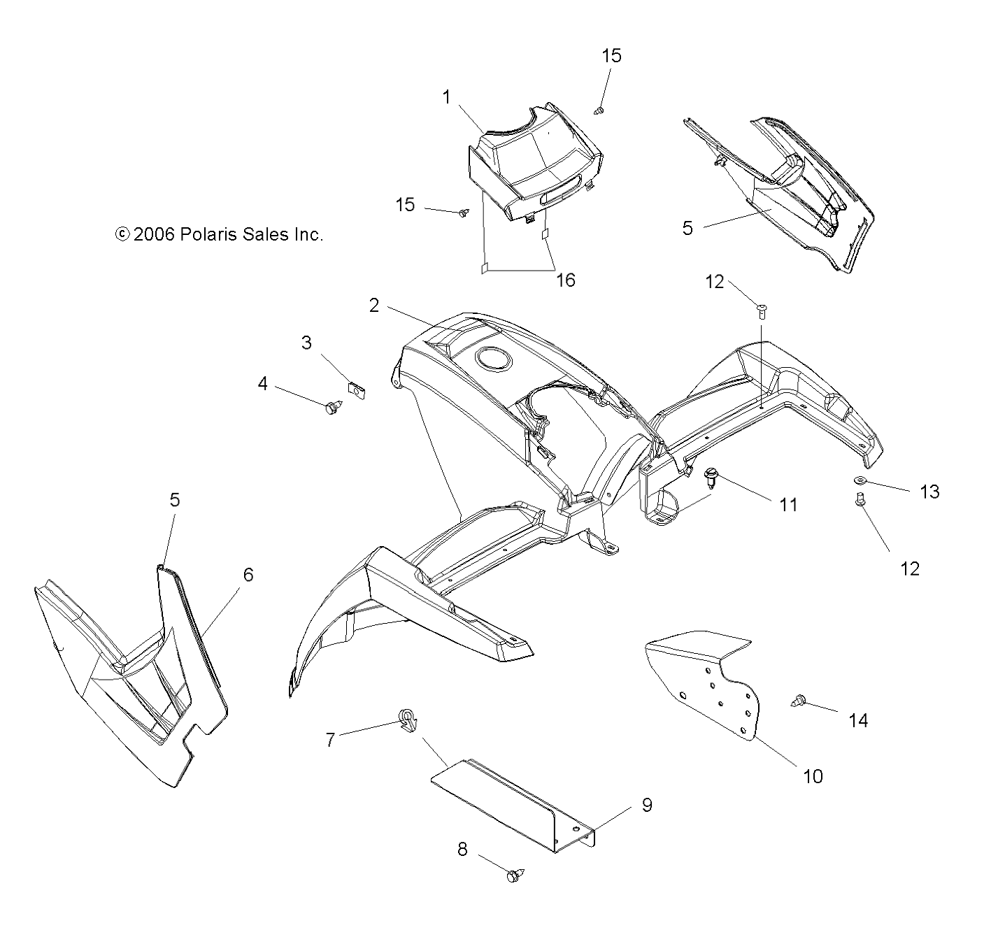 CAB, FRONT - A07TH50AL/AQ/AU/AZ/TN50AF/AS/AU (49ATVCABX2500EFI)