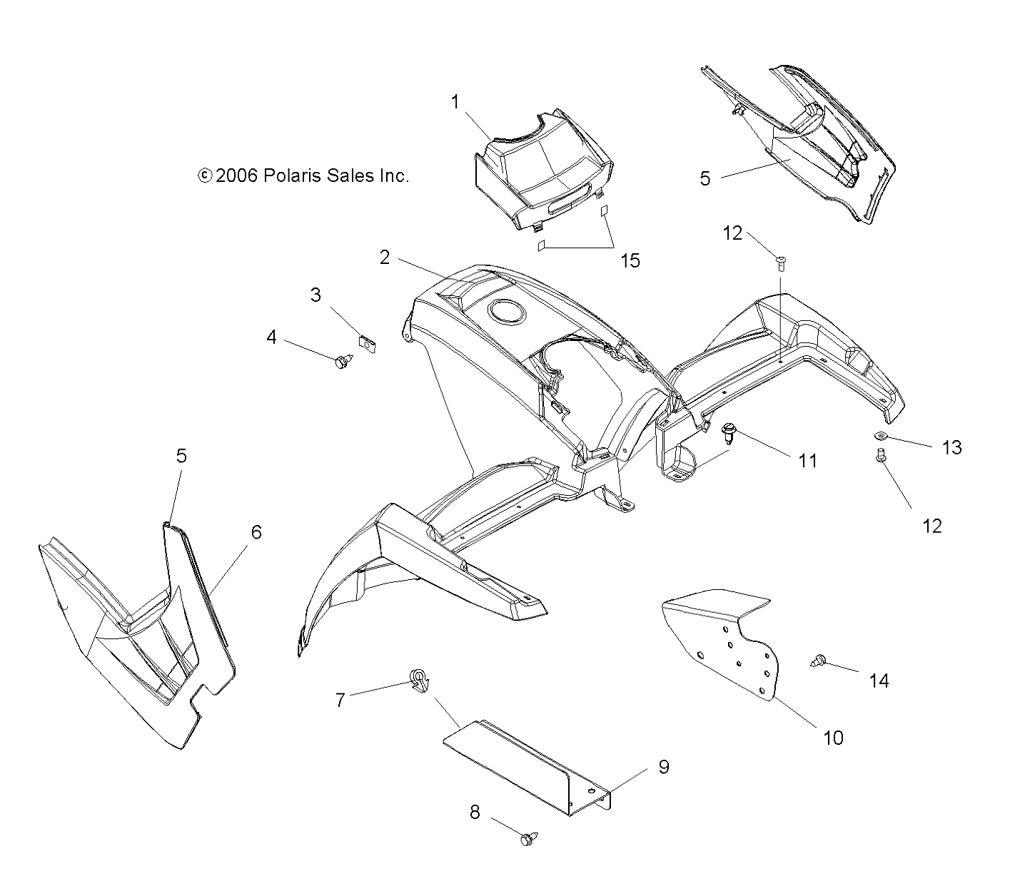 CAB, FRONT - A07TH50EA (49ATVCABX2QUAD)