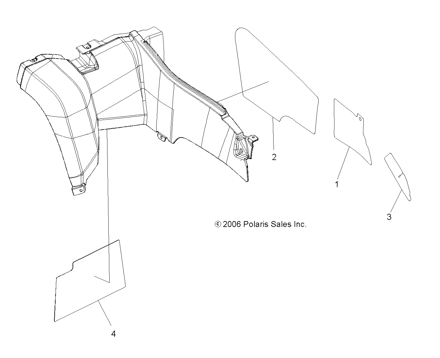 BODY, REAR CAB FOIL - A09TN50AX/AZ (49ATVCABFOILX2500EFI)