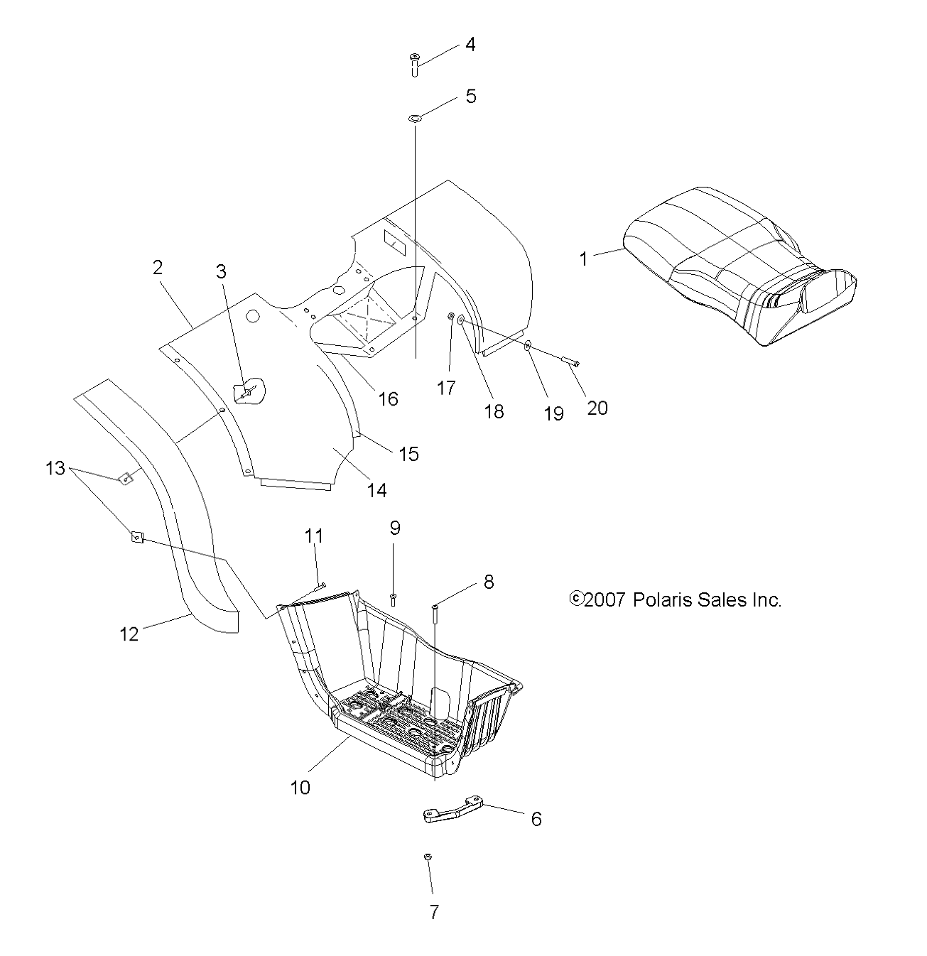 BODY, REAR CAB and SEAT - A08CL50AA (49ATVCABRR086X6)