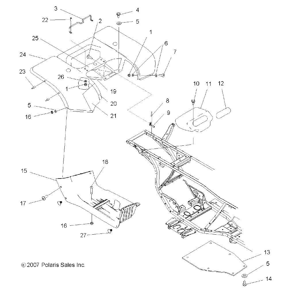 BODY, REAR CAB and FOOTWELLS - A09CA32AA (49ATVCABRR08BOSS)