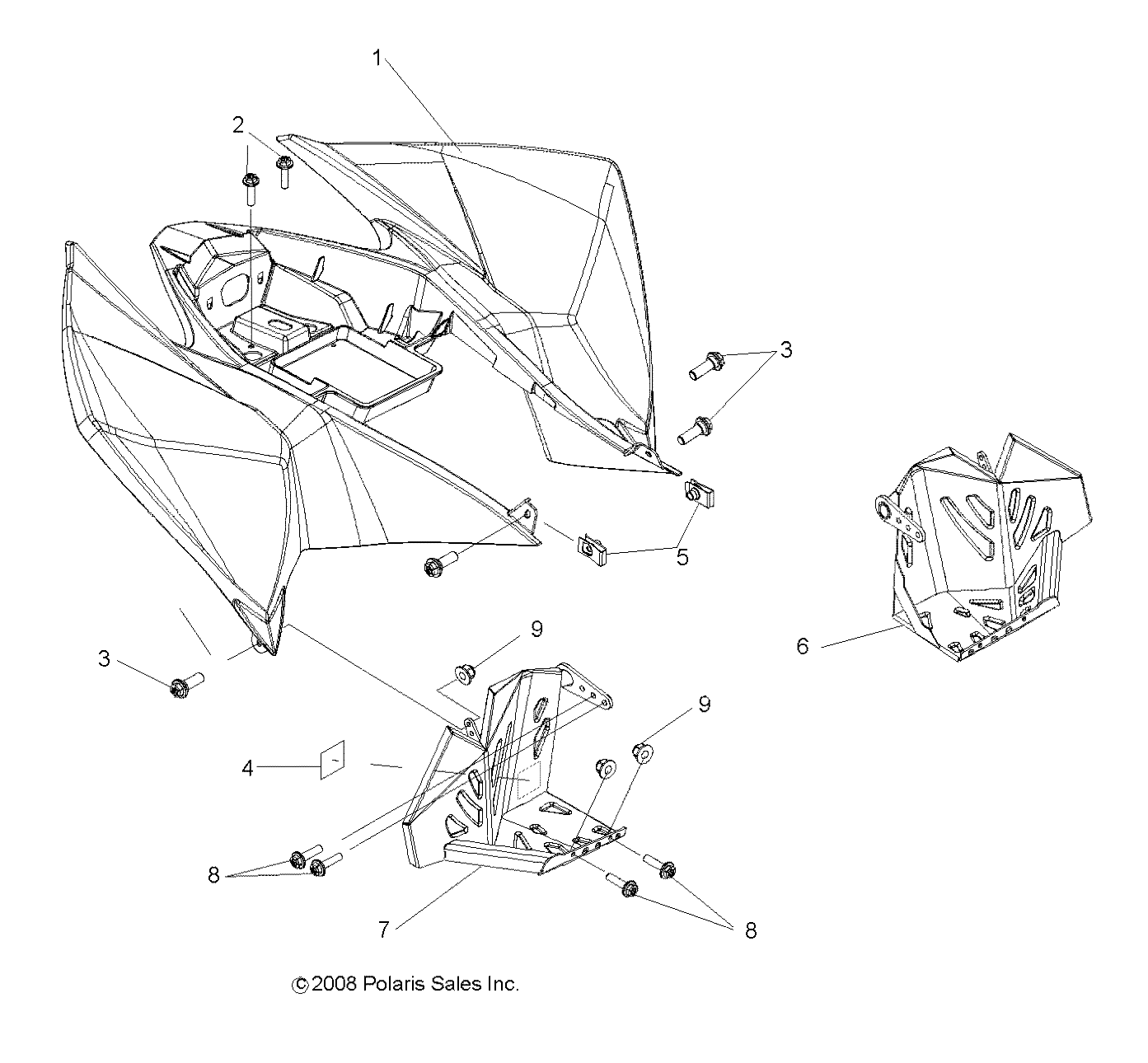 BODY, REAR CAB and HEEL POCKET - A09GP52AA (49ATVCABRR09OUT525)