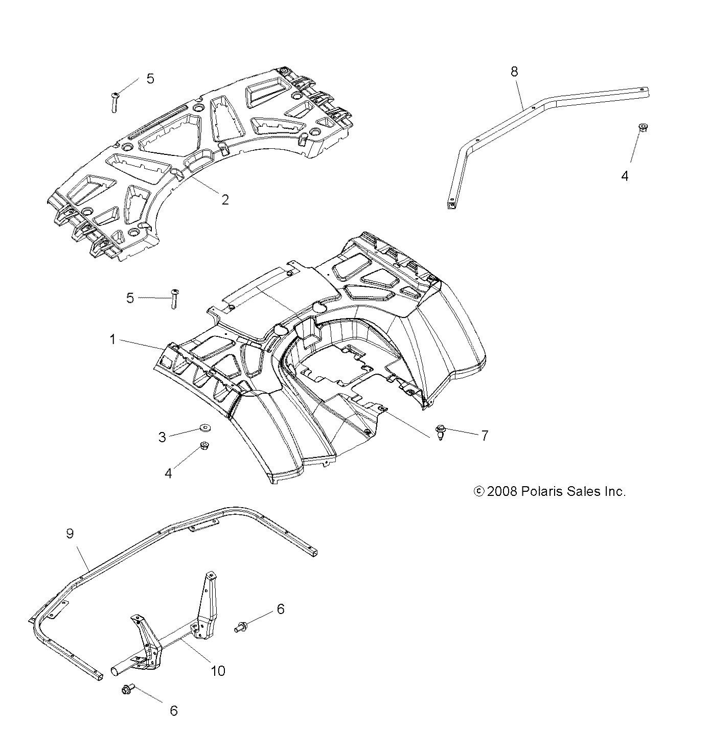 BODY, REAR CAB and REAR RACK - A09ZX85FS/CFS (49ATVCABRR09SPEPS550)