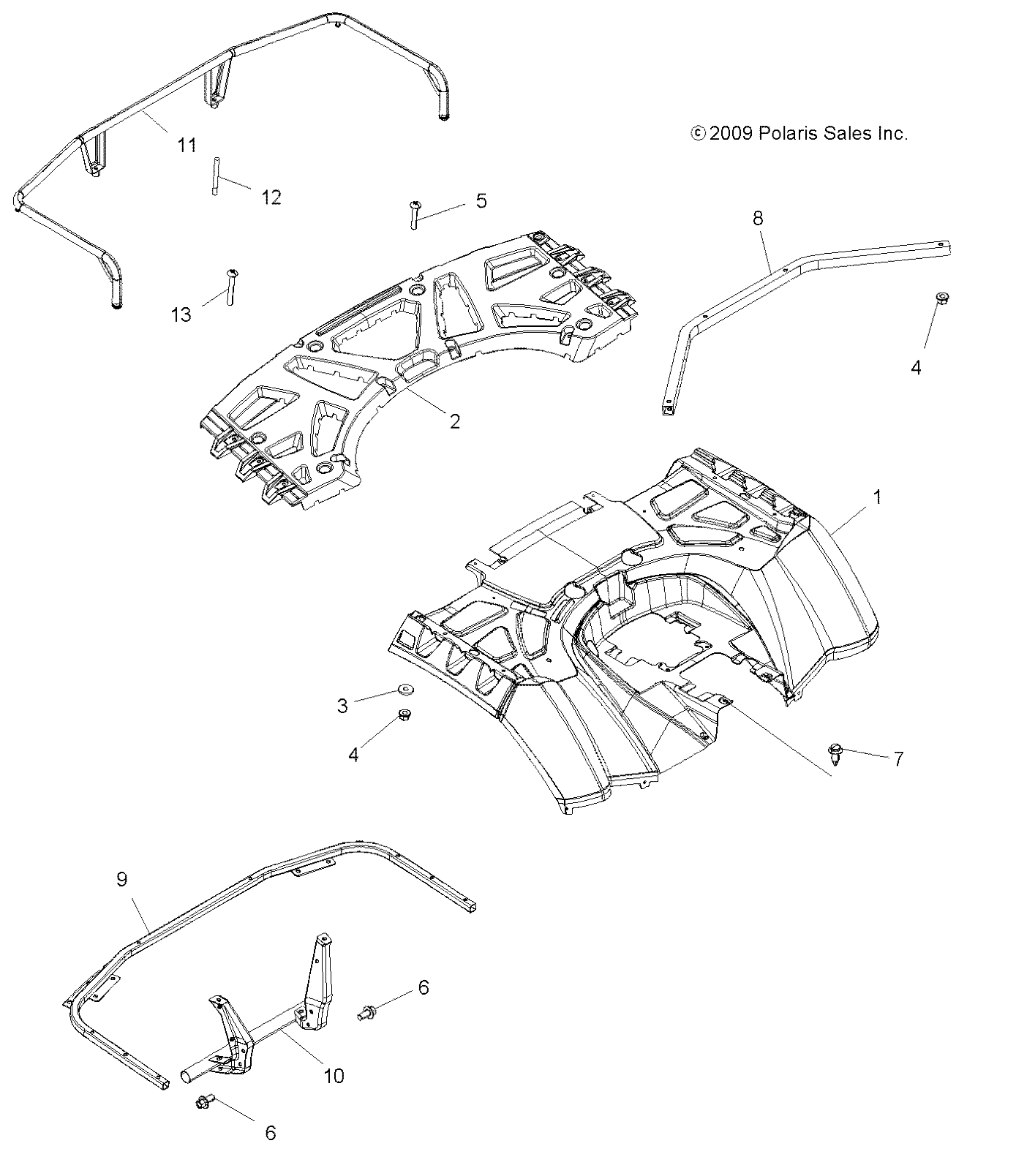 BODY, REAR CAB and REAR RACK - A10ZX85AK/AL/AS/AT/AX (49ATVCABRR10SPEPS550)