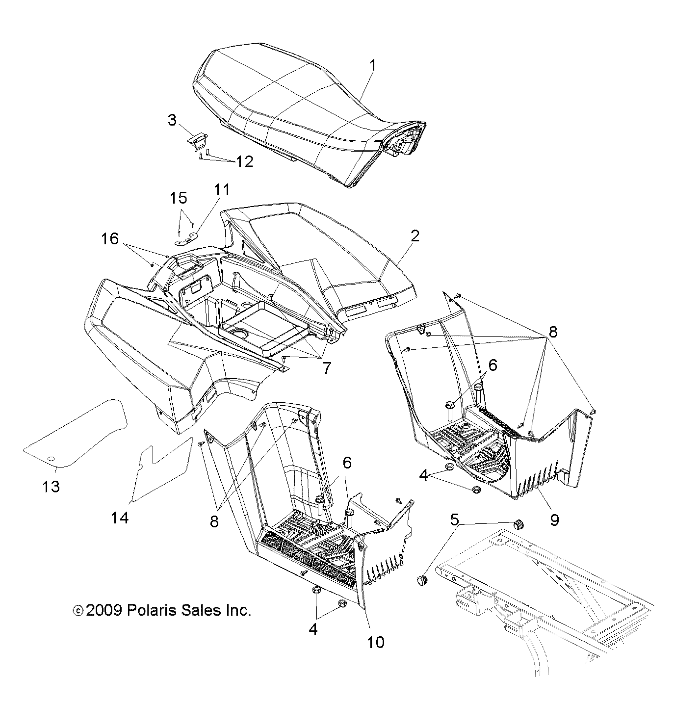 BODY, REAR CAB - A11NA32AA (49ATVCABRR10TBI)