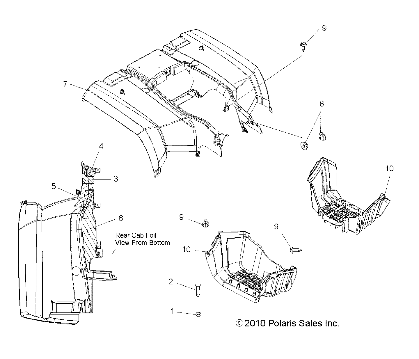 BODY, REAR CAB and FOOTWELLS - A11MN50ET (49ATVCABRR11SP500TR)