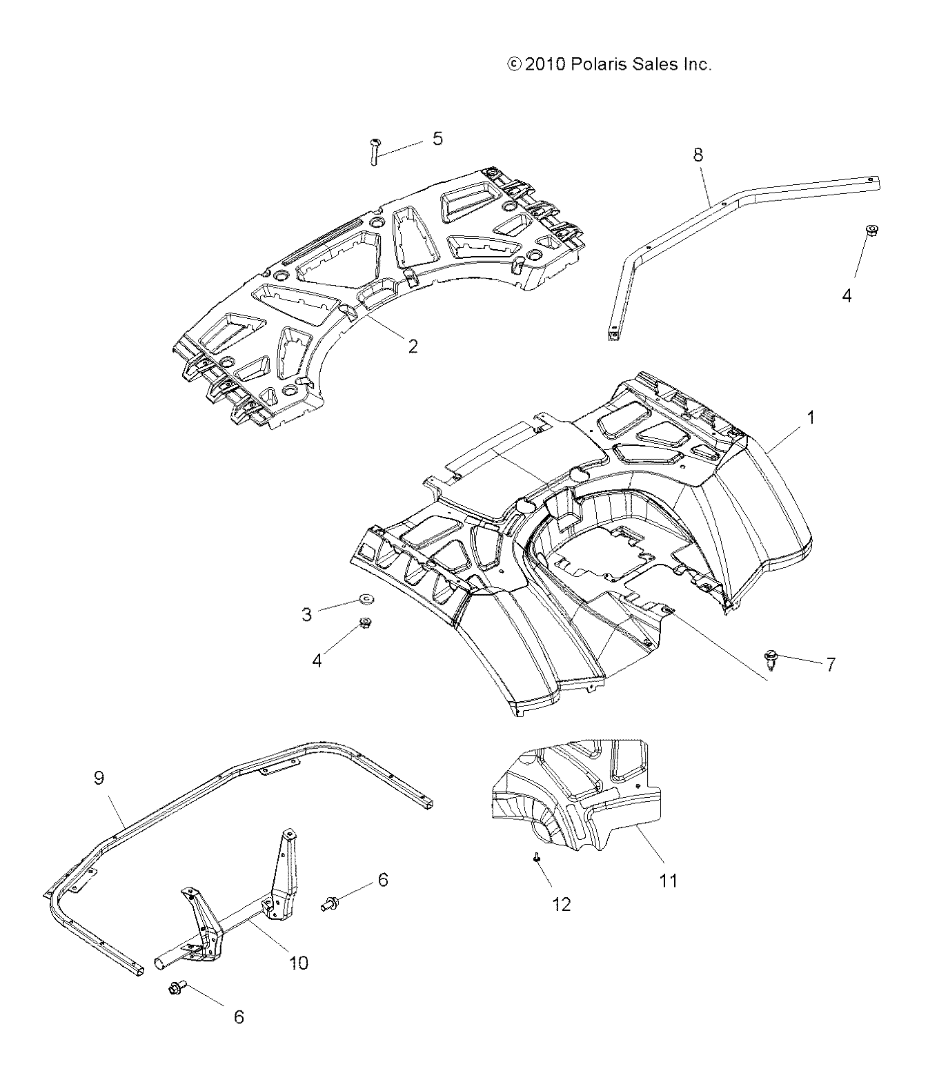 BODY, REAR CAB and REAR RACK - A14ZN55TA (49ATVCABRR11SP550)