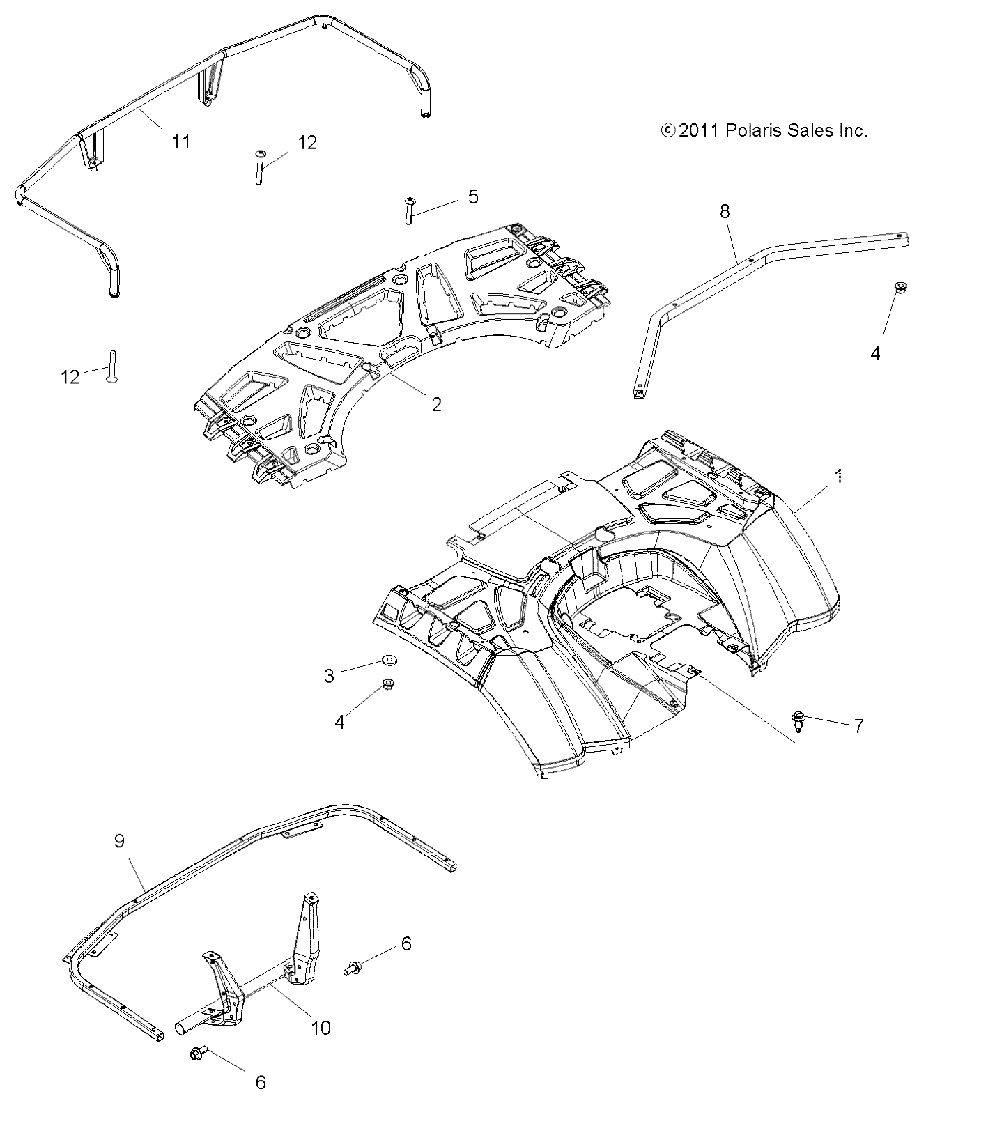 BODY, REAR CAB and REAR RACK - A12ZN5EAD/EAH/EAL/EAM/EAO/EAT (49ATVCABRR12SPXPEPS850)