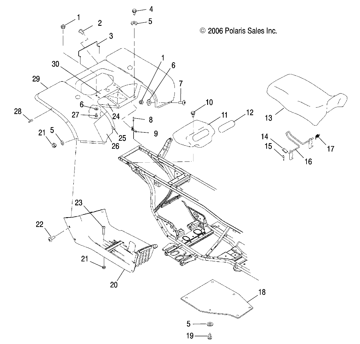 CAB, REAR and SEAT - A07CA32AA (49ATVCABRRBOSS)