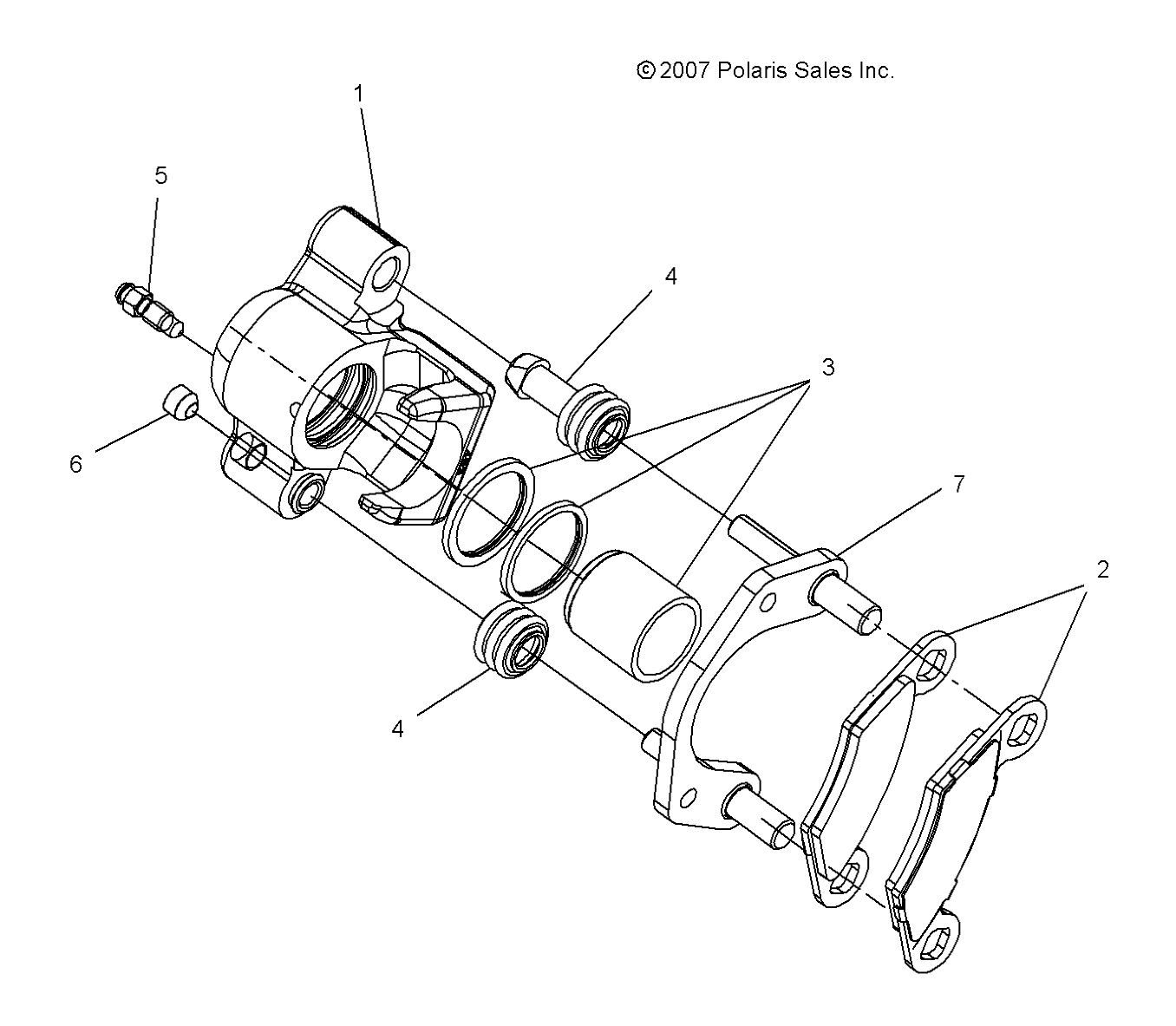 BRAKES, FRONT and REAR CALIPERS  - A08LB27AA (49ATVCALIPER08SP300)