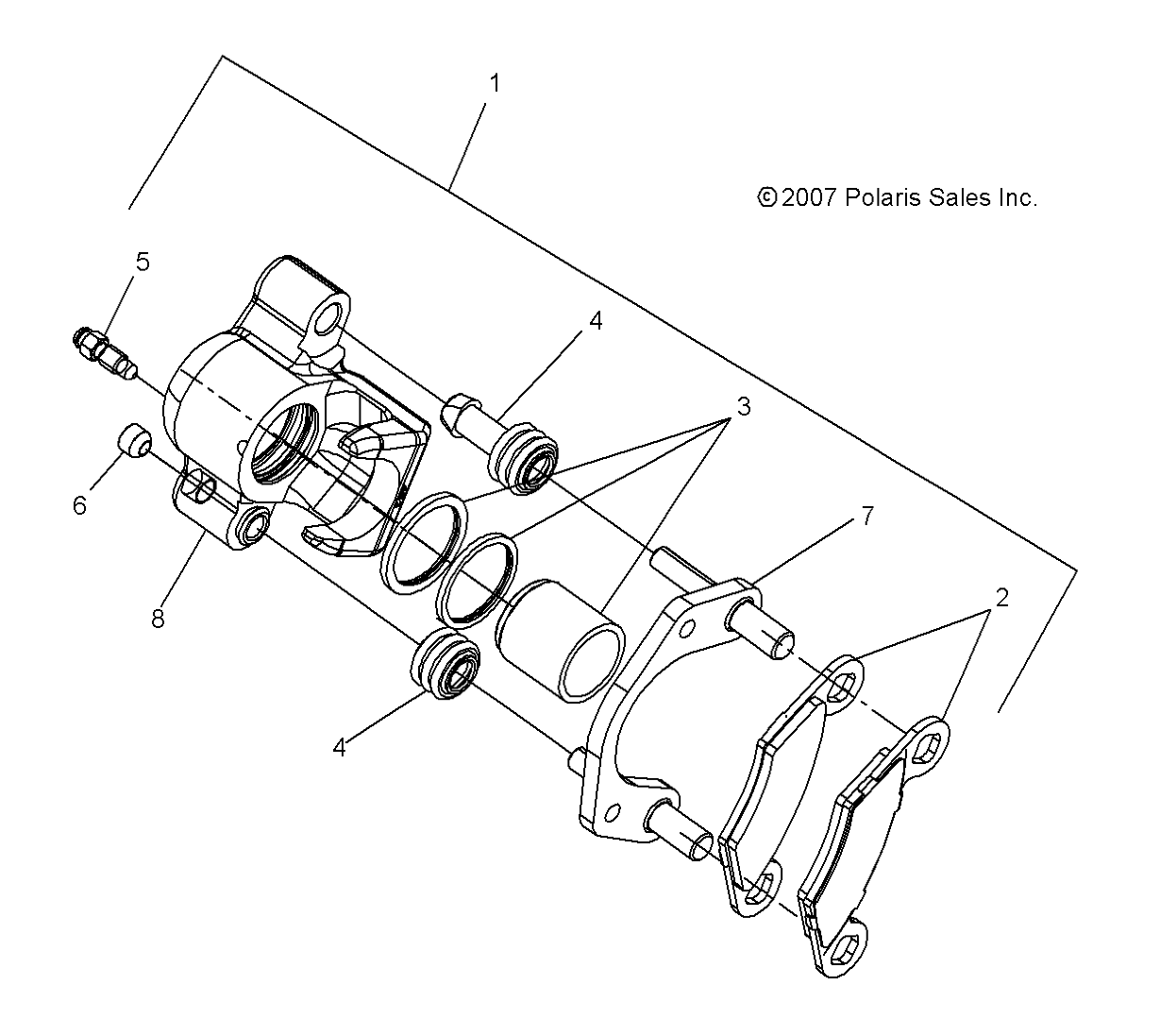 BRAKES, FRONT and REAR CALIPERS - A08LH46AQ/AX/AZ (49ATVCALIPER08SP400)