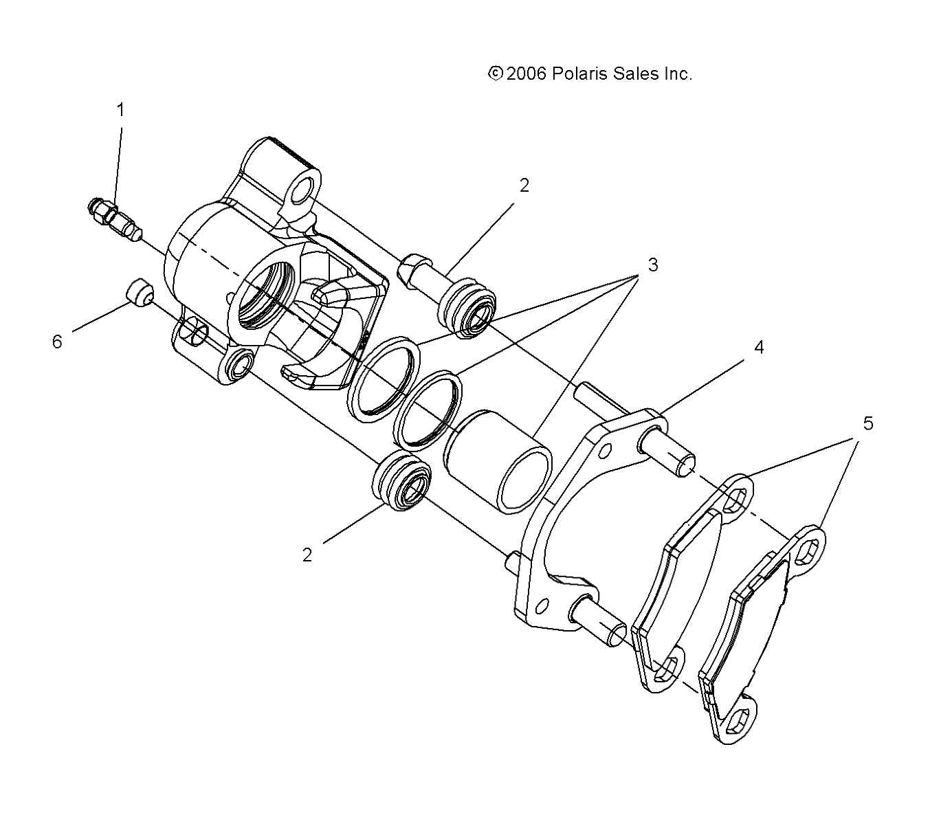 BRAKE CALIPERS, FRONT and REAR - A07LB27FA/LH27FB (49ATVCALIPERPRED500)