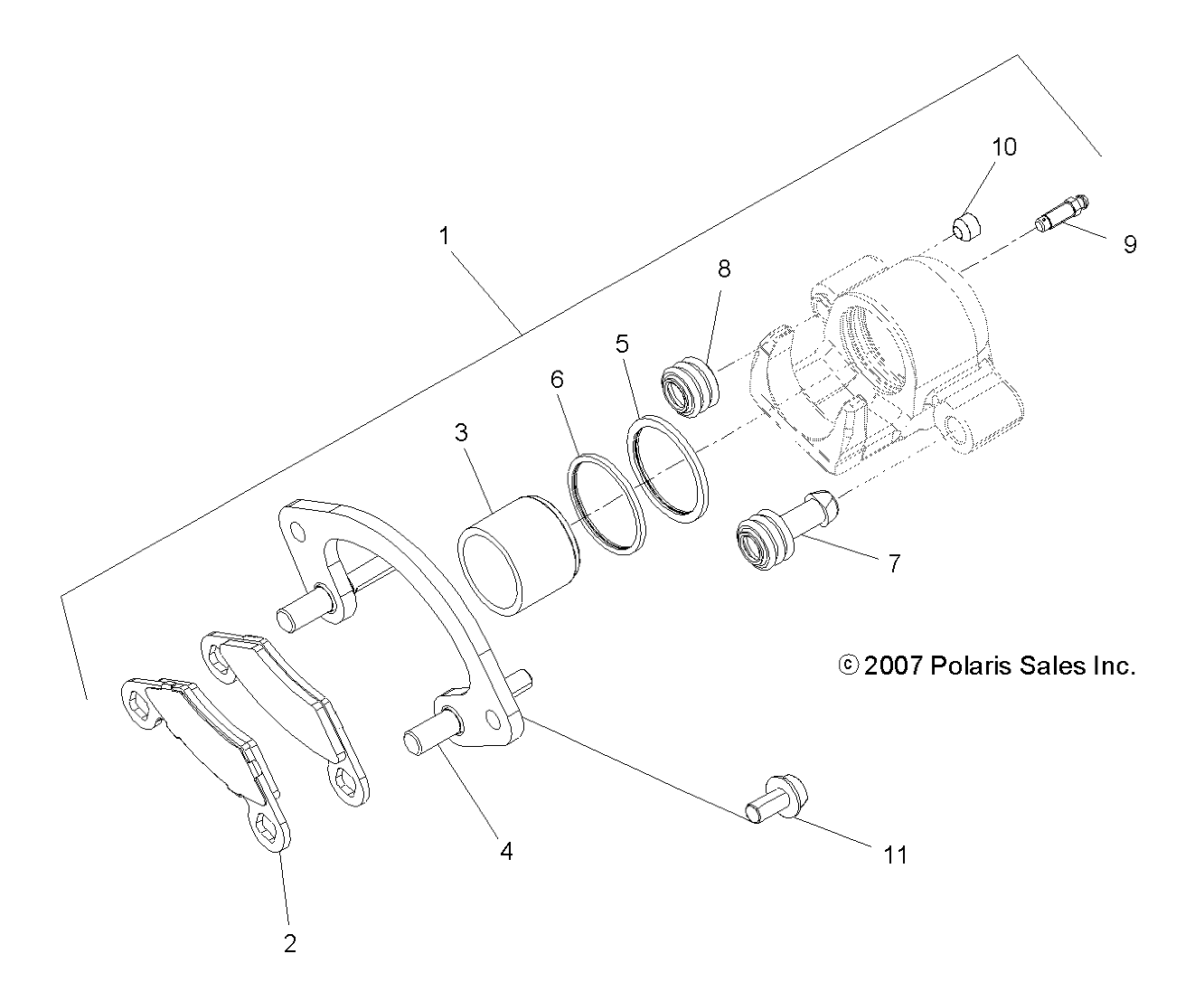 BRAKES, REAR CALIPER - A13DN8EAF/EAL/EAR (49ATVBRAKERR09Q60)