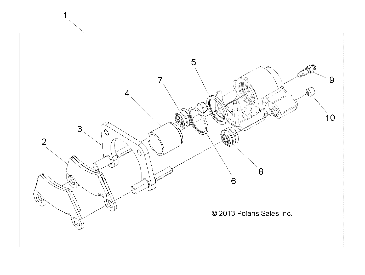 BRAKES, CALIPER, REAR - A15DAA57AJ/AH/EAK (49ATVCALIPERRR14SP325)