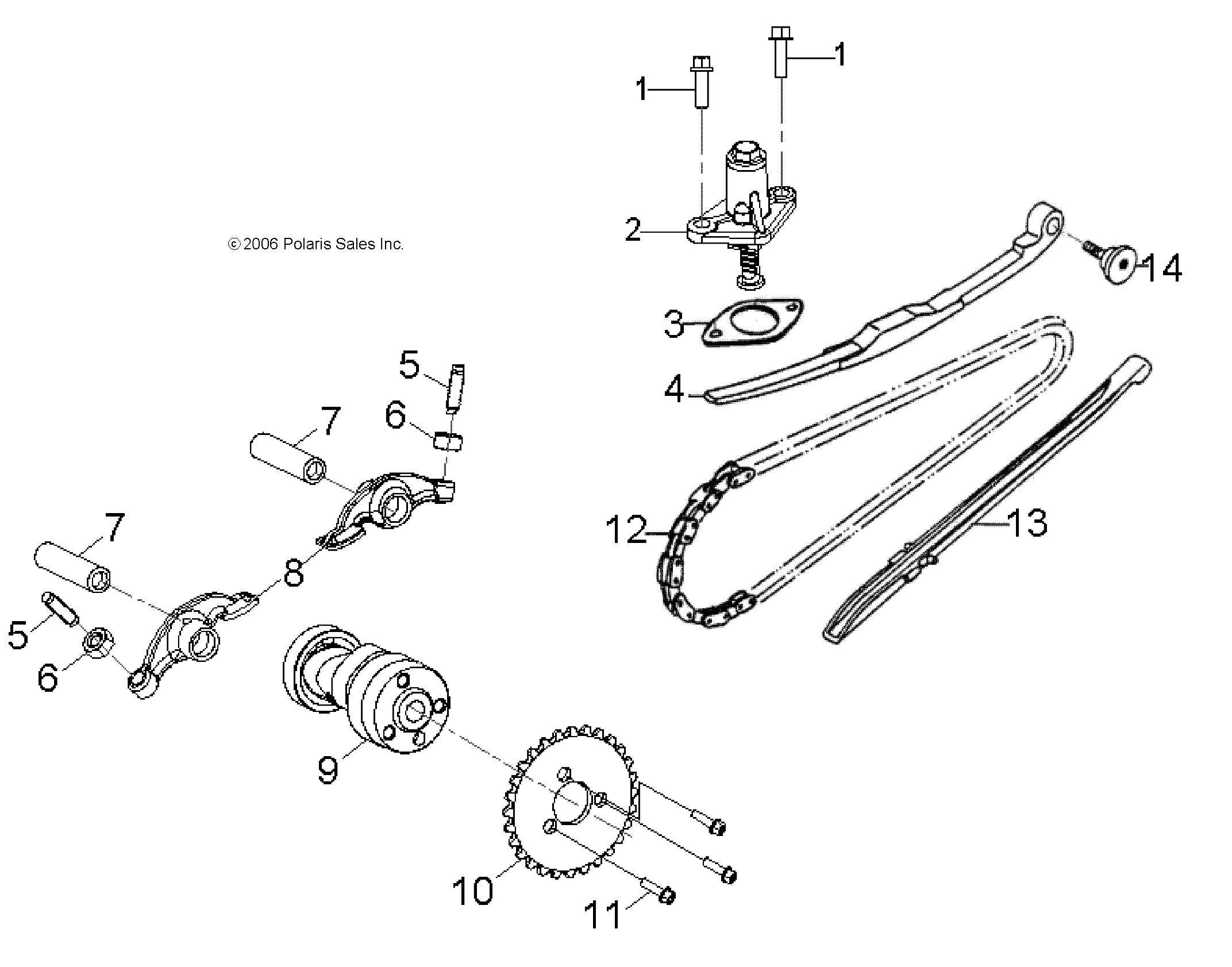 ENGINE, CAM CHAIN - A20YAK11N7/N6 (49ATVCAMCHAIN07OTLW90)