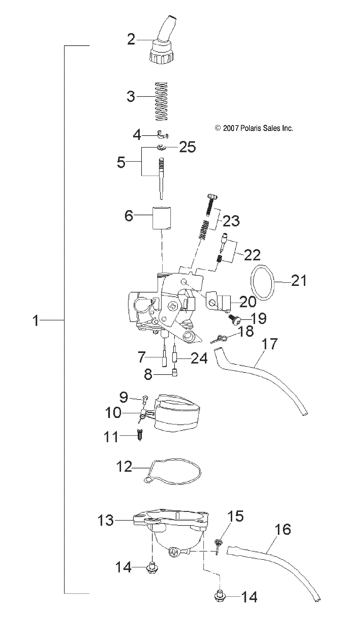 ENGINE, CARBURETOR - A09FA09AA/AB (49ATVCARB09OUT90)