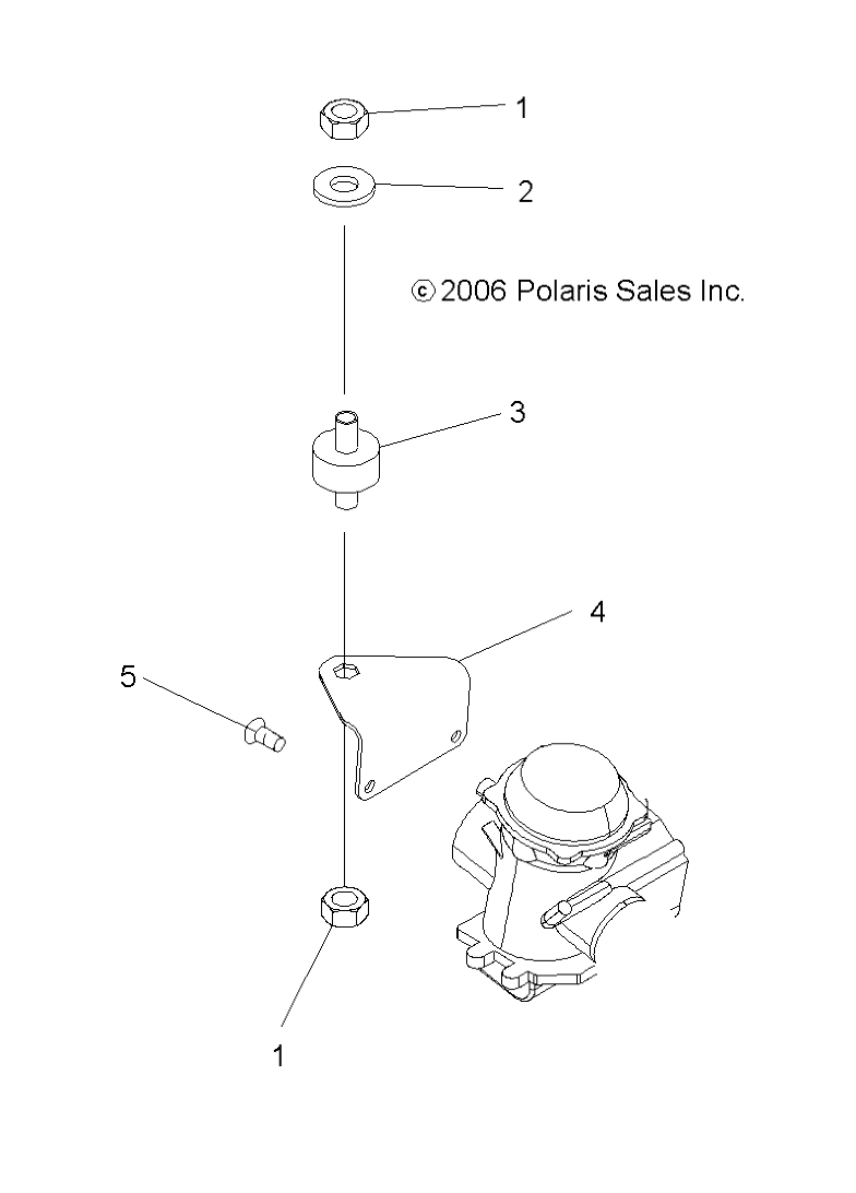 ENGINE, CARBURETOR BRACKET - A07CA32AA (49ATVCARBBRKTBOSS)