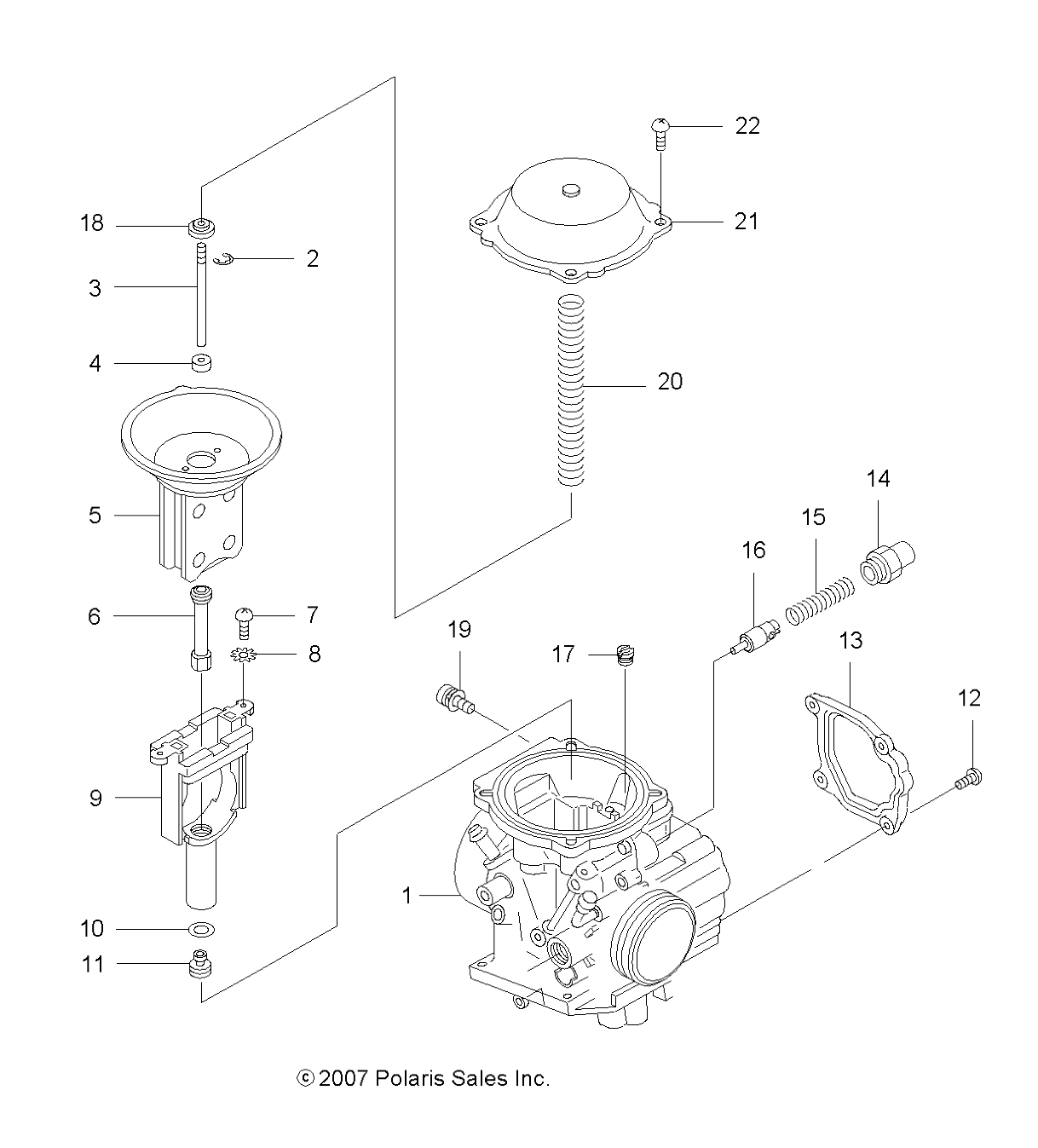 ENGINE, CARBURETOR, UPPER - A13NA32FA (49ATVCARBUPPER08TB)