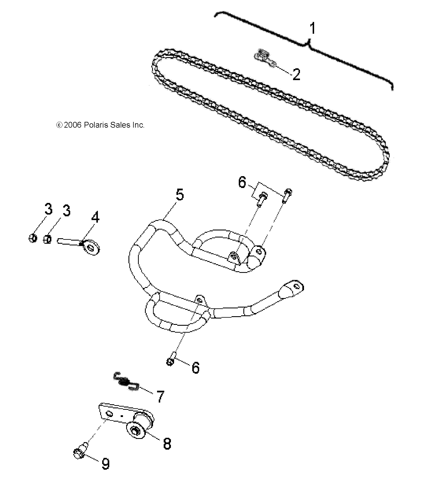 DRIVE TRAIN, CHAIN - A25YKA11B1/B5 (49ATVCHAIN08OUT90)