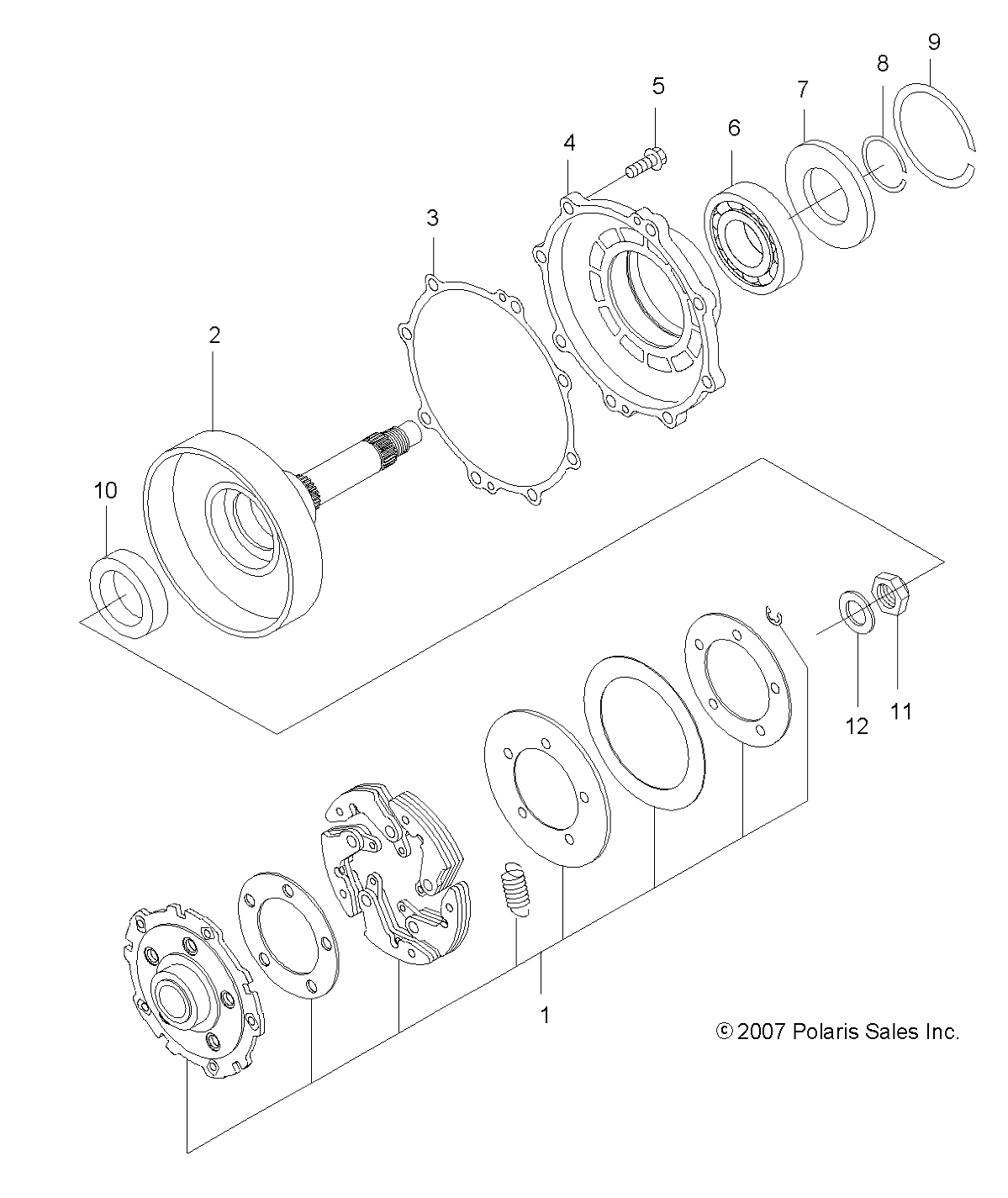 ENGINE, CLUTCH - A10LH46AX/AZ (49ATVCLUTCH08SP400)