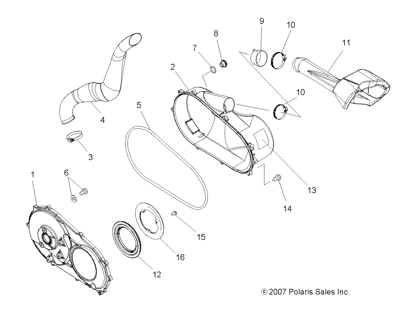 BODY, CLUTCH COVER - A08TN68AX/AZ (49ATVCLUTCHCVR08SPX25)