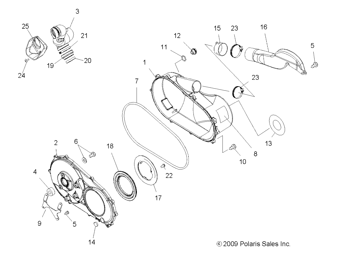 BODY, CLUTCH COVER - A10EA32FA (49ATVCLUTCHCVR10TBLZR)