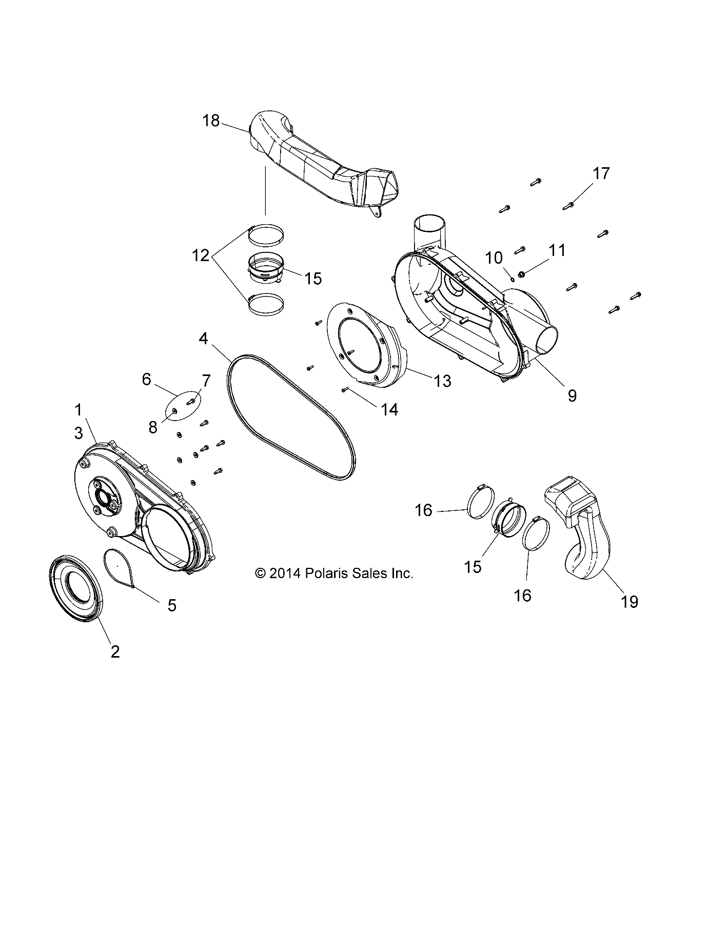 BODY, CLUTCH COVER - A15SWE57FA (49ATVCLUTCHCVR1570TRG)