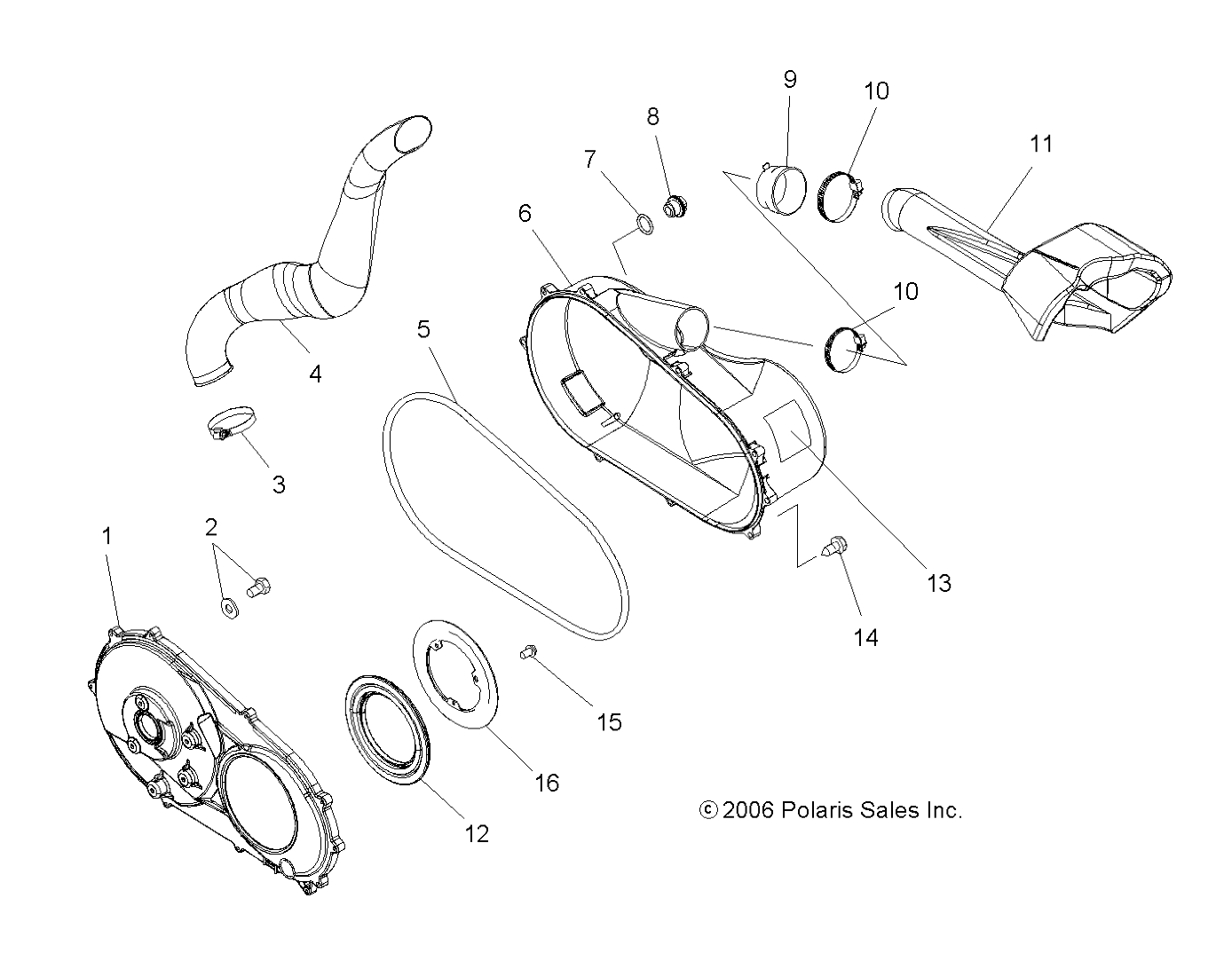 CLUTCH COVER - A07TH50EA (49ATVCLUTCHCVRX2500EFI)