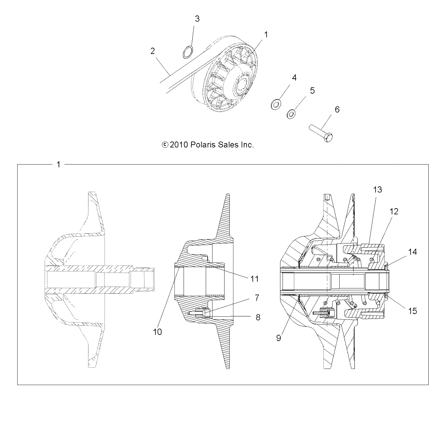 DRIVE TRAIN, SECONDARY CLUTCH - A18SET57F1 (49ATVCLUTCHDRIVEN11SP500)