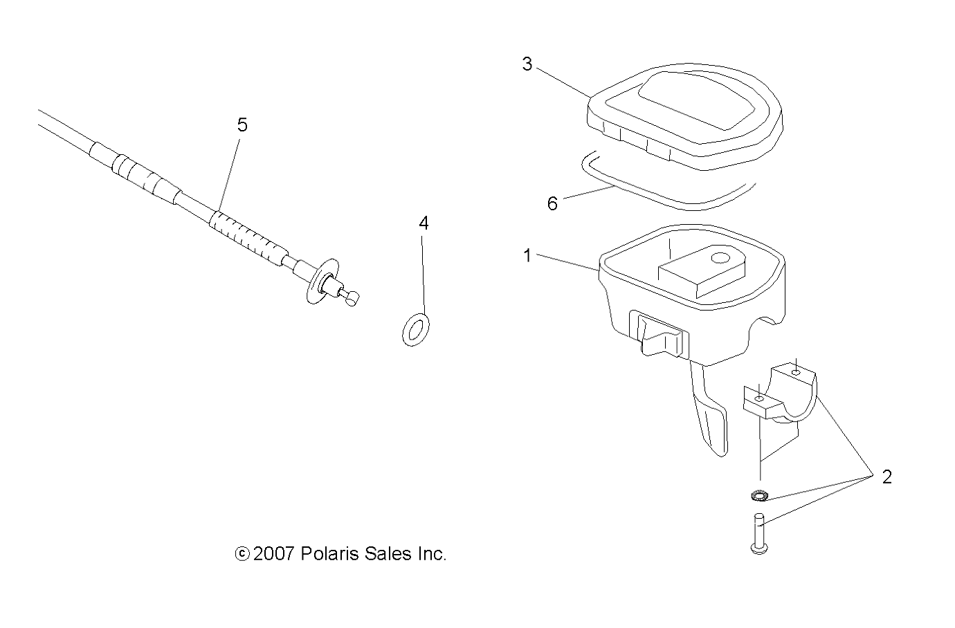 STEERING, CONTROLS, THROTTLE ASM. and CABLE - A13MH46AF/AX/MS46AX (49ATVCONTROLS086X6)