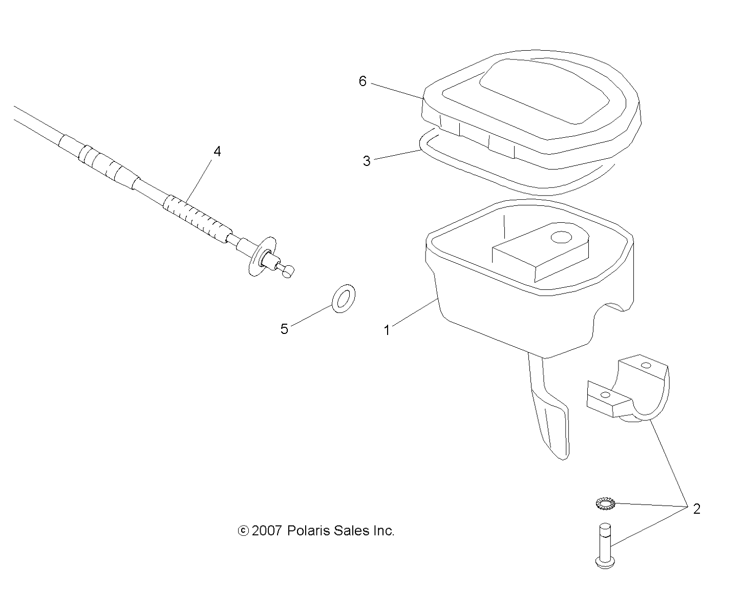 STEERING, CONTROLS, THROTTLE ASM. and CABLE - A14MB46TH (49ATVCONTROLS08SCRAM2X4)